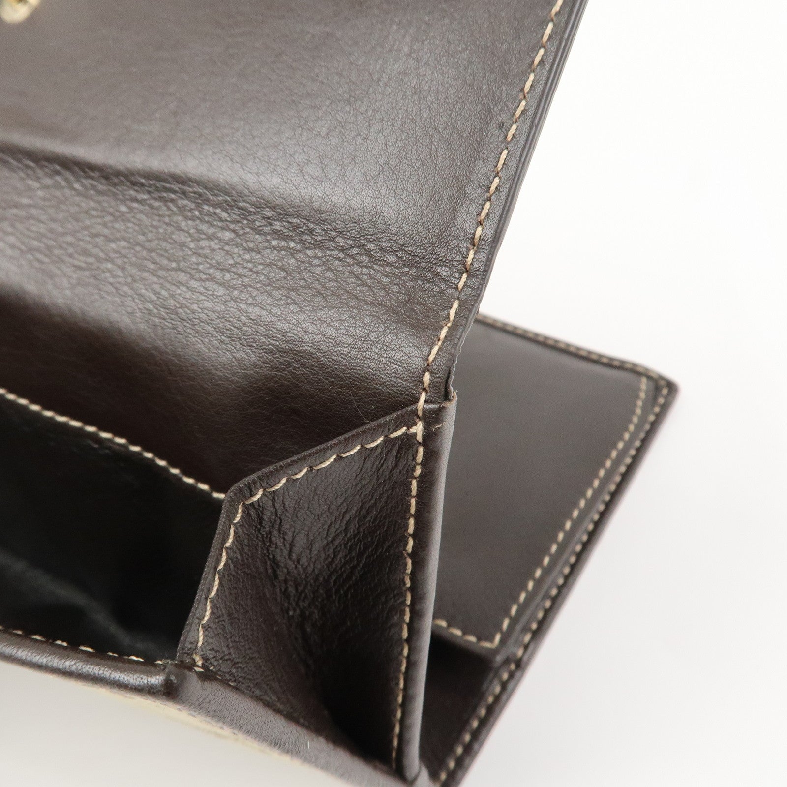 GUCCI Lovely Heart GG Canvas Leather Bi-fold Long Wallet 203550