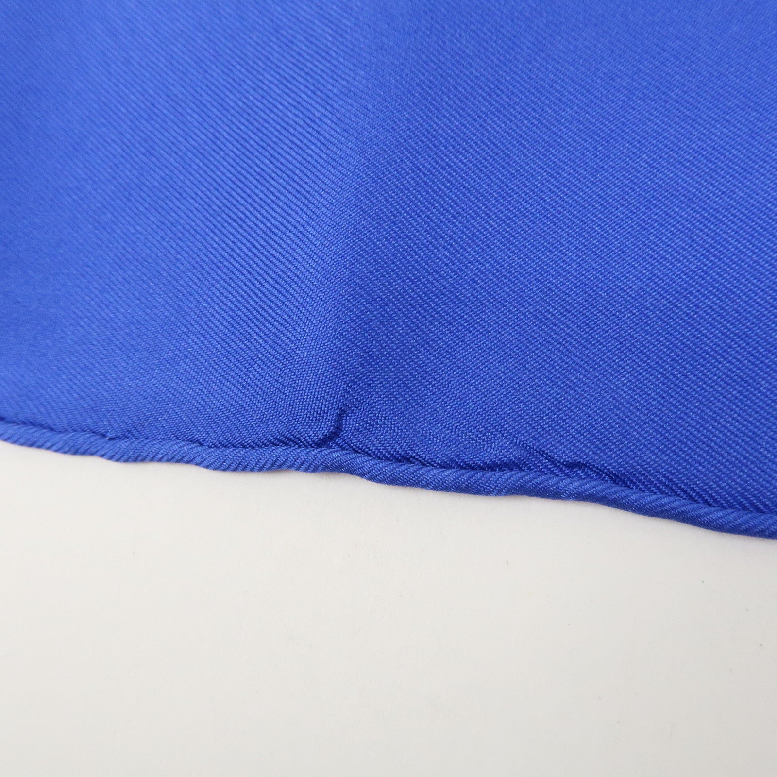HERMES Carre 90 Silk 100% Scarf LES TAMBOURS Blue White