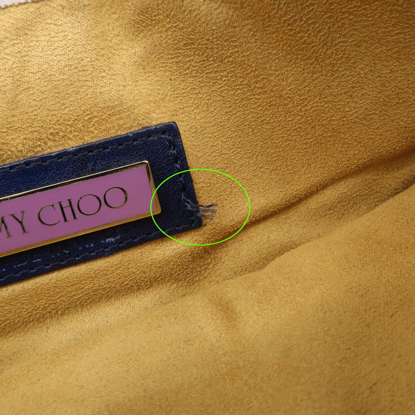 JIMMY CHOO Unborn Calf Clutch Bag Wristlet Pouch Zebra Navy