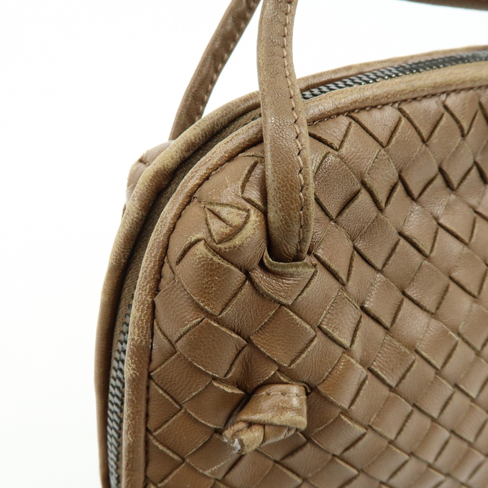 BOTTEGA VENETA Intrecciato Leather Shoulder Bag Brown 39270