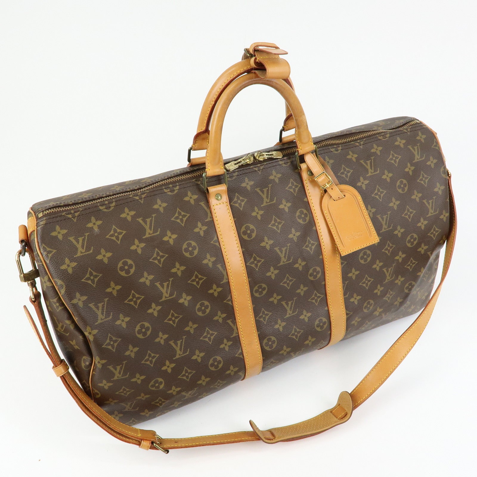 Louis Vuitton Monogram Keep All Bandouliere 55 Boston Bag M41414