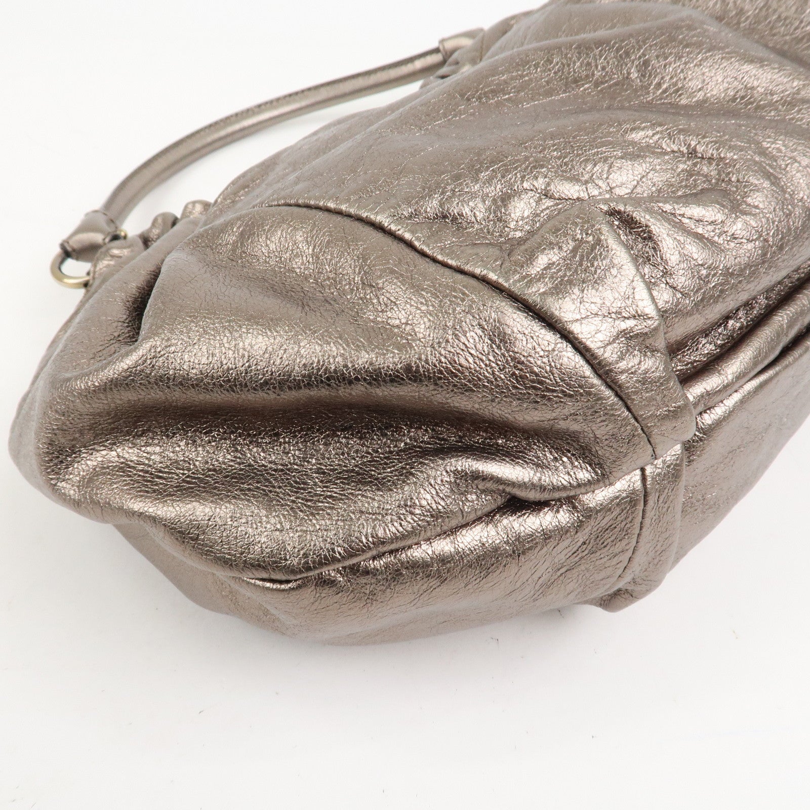 Ferragamo Vara Ribbon Leather Shoulder Bag Hand Bag Bronze