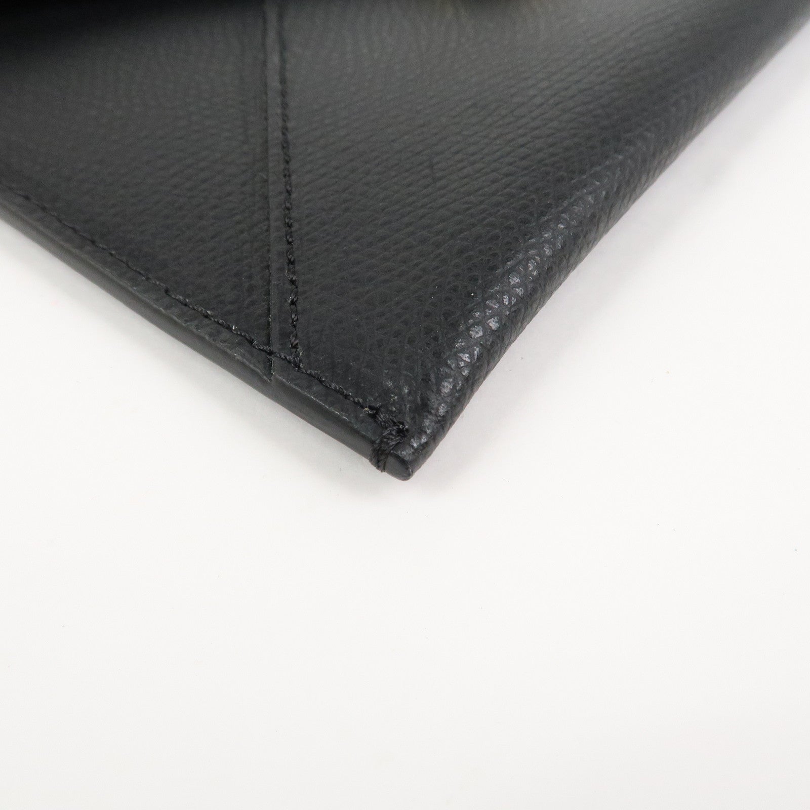 FENDI F IS FENDI Logo Leather Pouch Envelope Case Black 8N0151