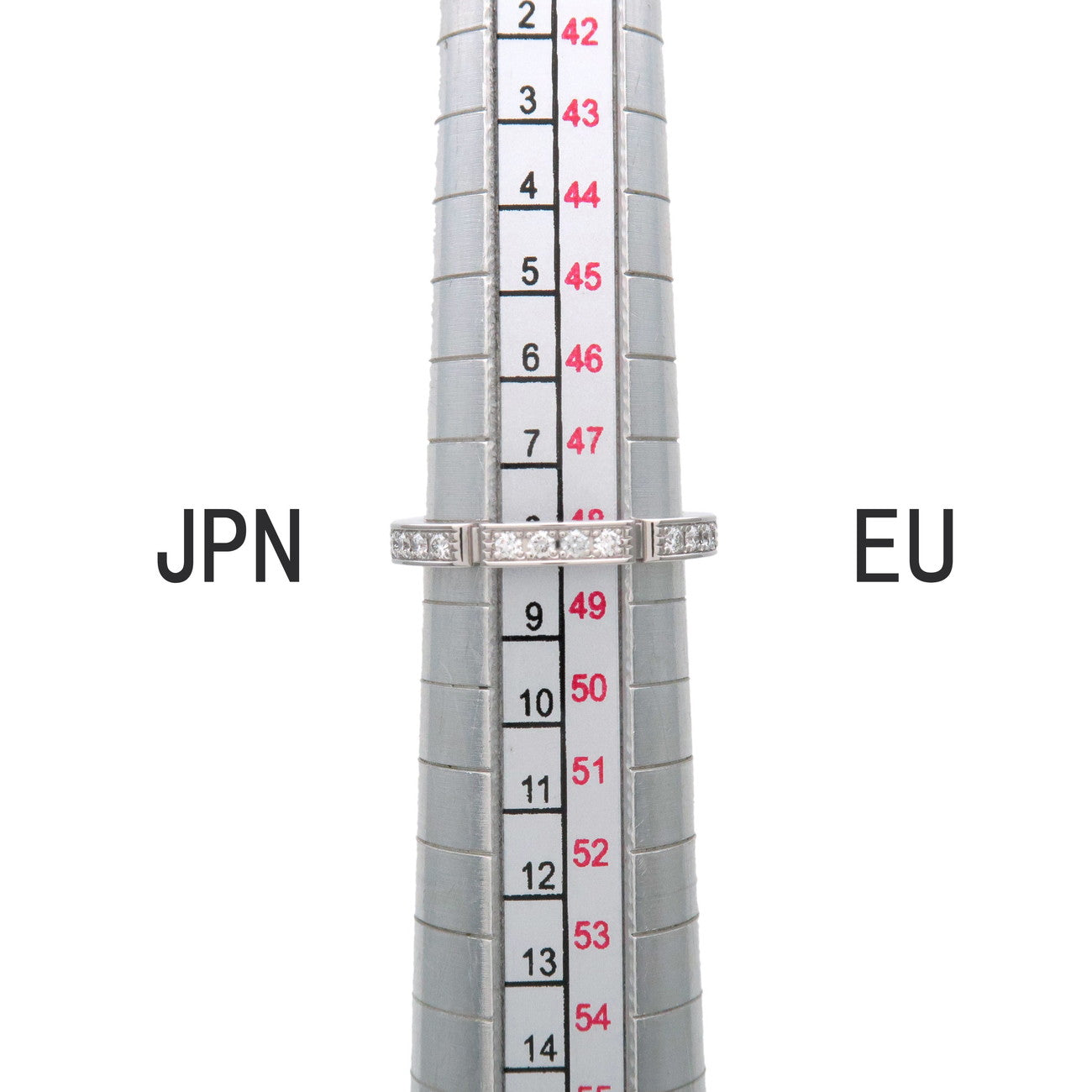 Cartier Maillon Panthere Half Diamond Ring K18 750WG #48 US4.5 EU48