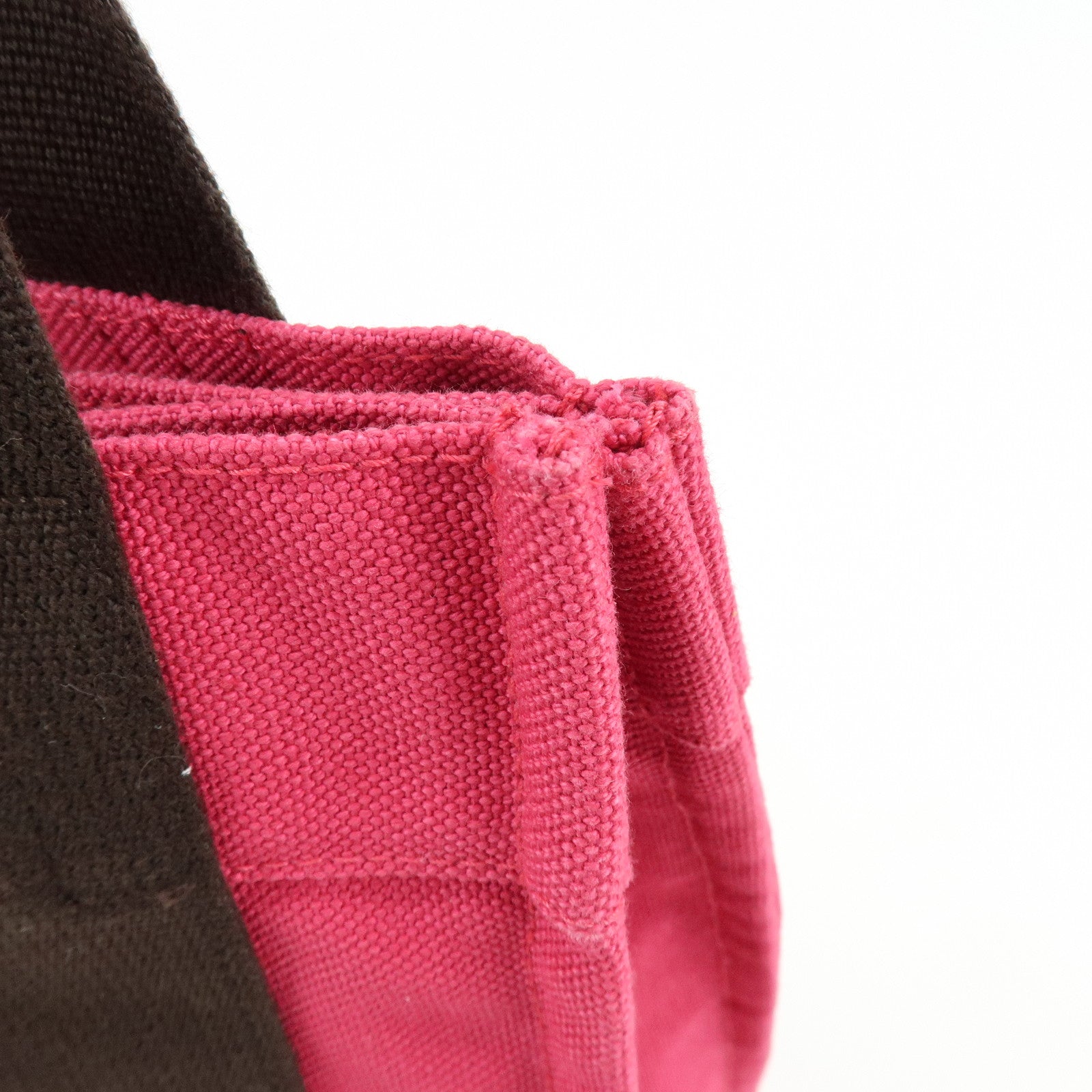 HERMES Sac de Plage Nomade PM Canvas Tote Bag Pink Brown