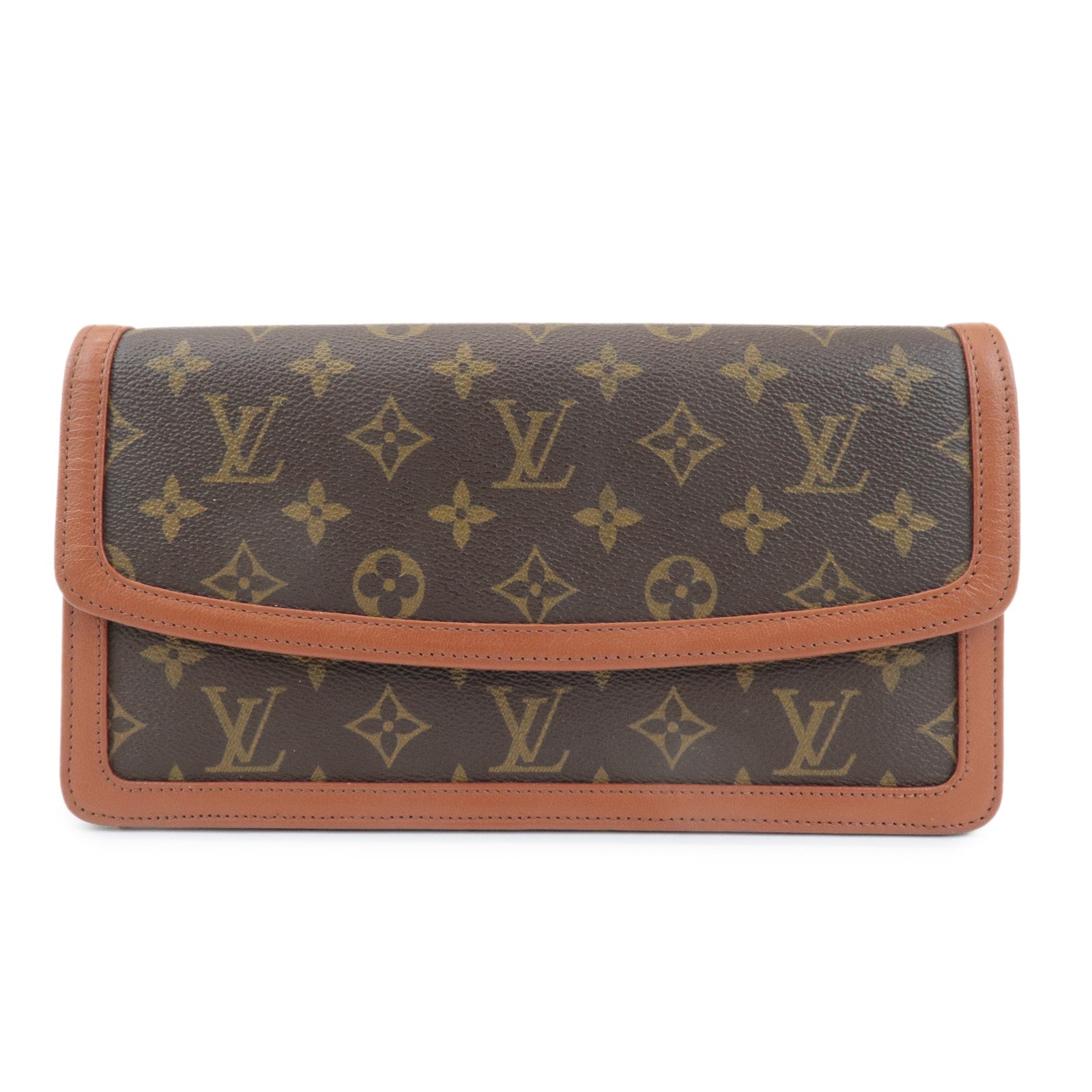 Louis Vuitton Monogram Leather Pochette Damme PM Clutch Bag M51812