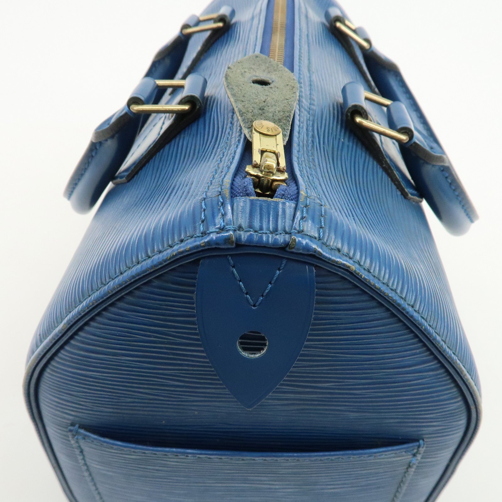 Louis Vuitton Epi Speedy 25 Hand Bag Boston Bag Toledo Blue M43015