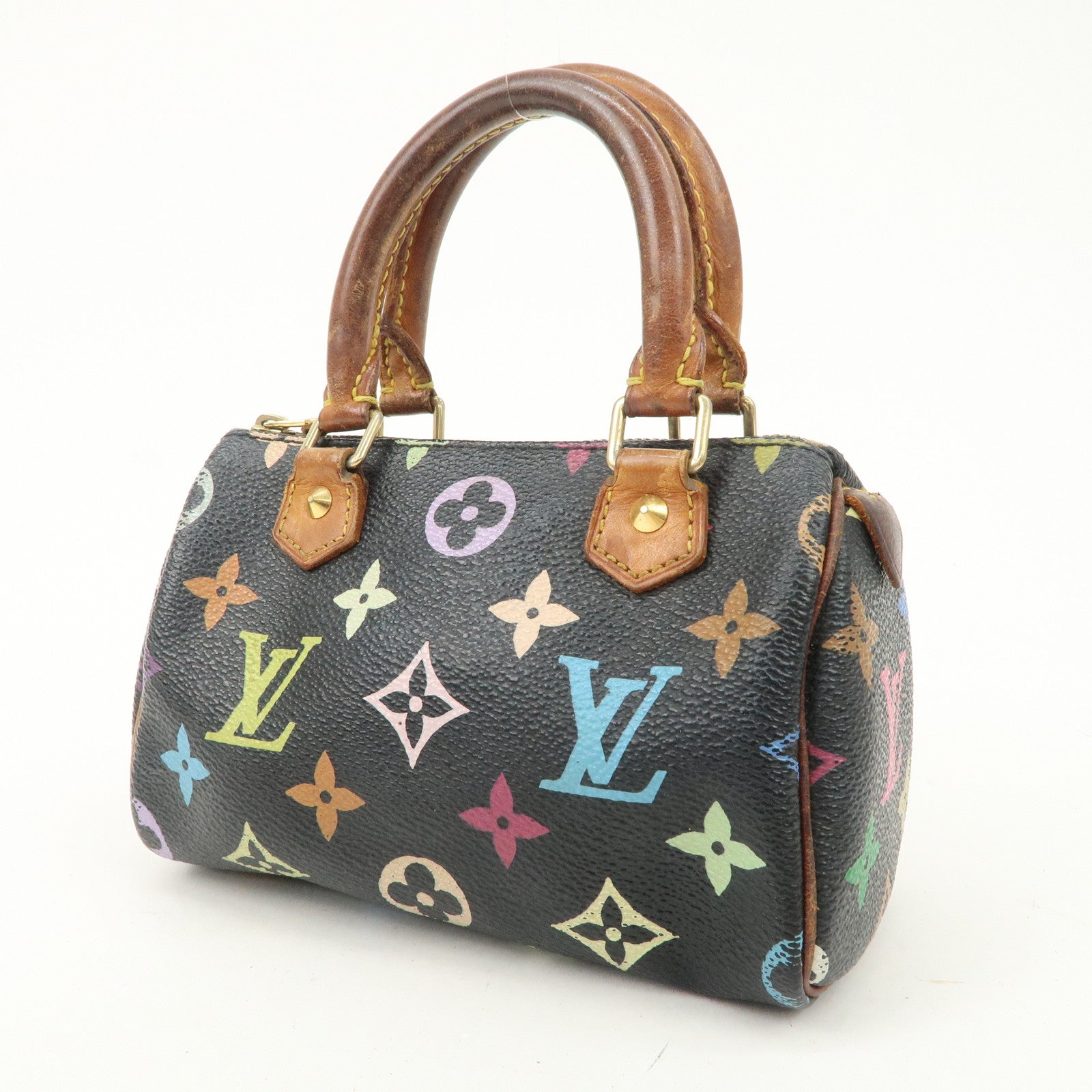 Louis Vuitton Monogram Multi Color Mini Speedy Mini Bag Noir M92644 Used