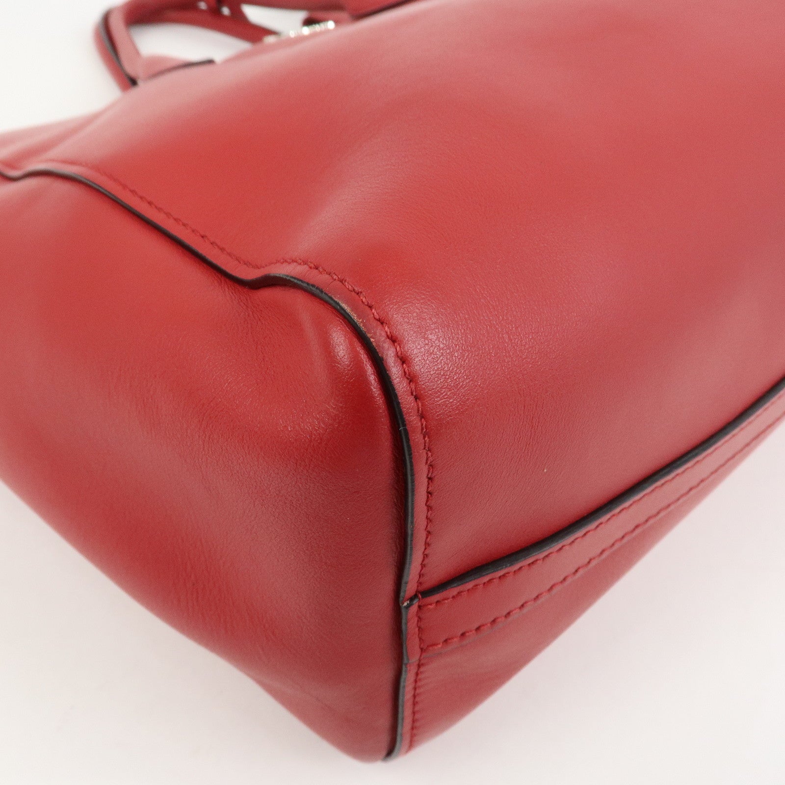 PRADA Logo Leather 2Way Bag Tote Bag Hand Bag Shoulder Bag 1BG041