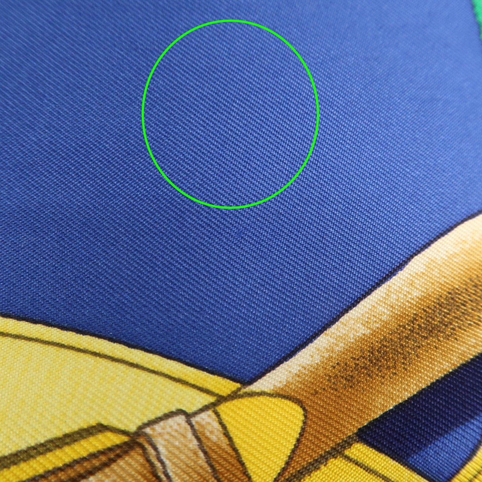 HERMES Carre 90 Silk 100% Blue Yellow Green Used