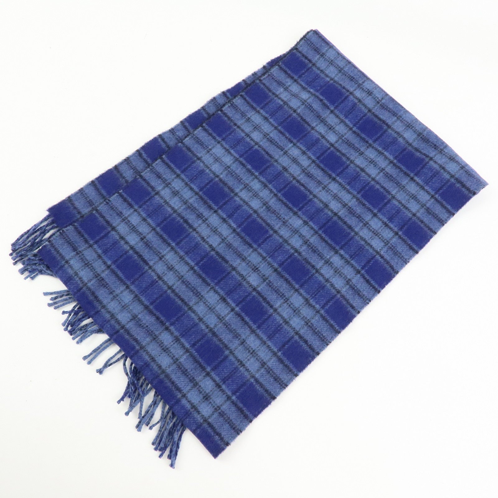 Louis Vuitton Echarpe Damier Tartan Cashmere 100% Scarf Blue M73449