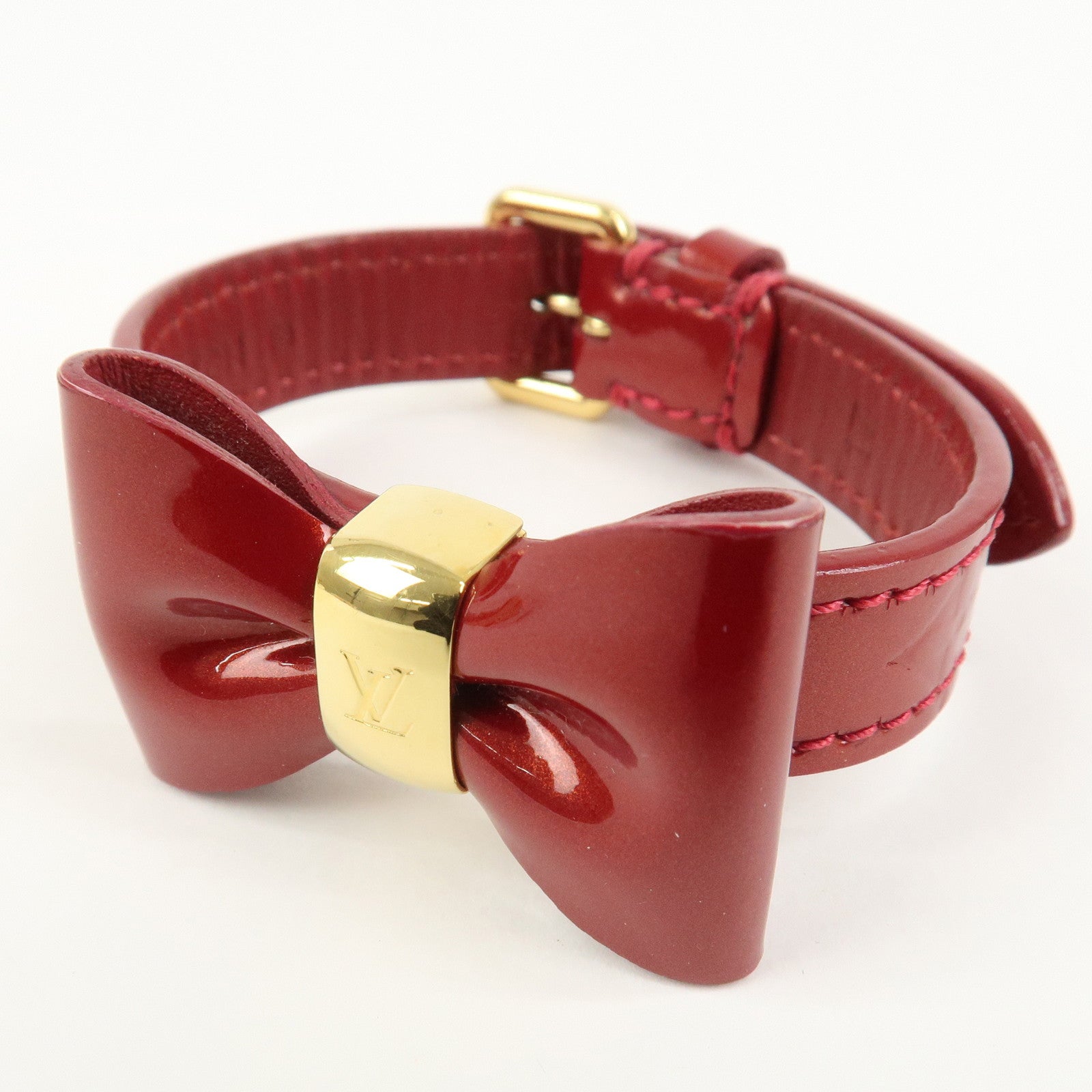 Louis Vuitton Monogram Vernis Bracelet Favorite Red M6618F