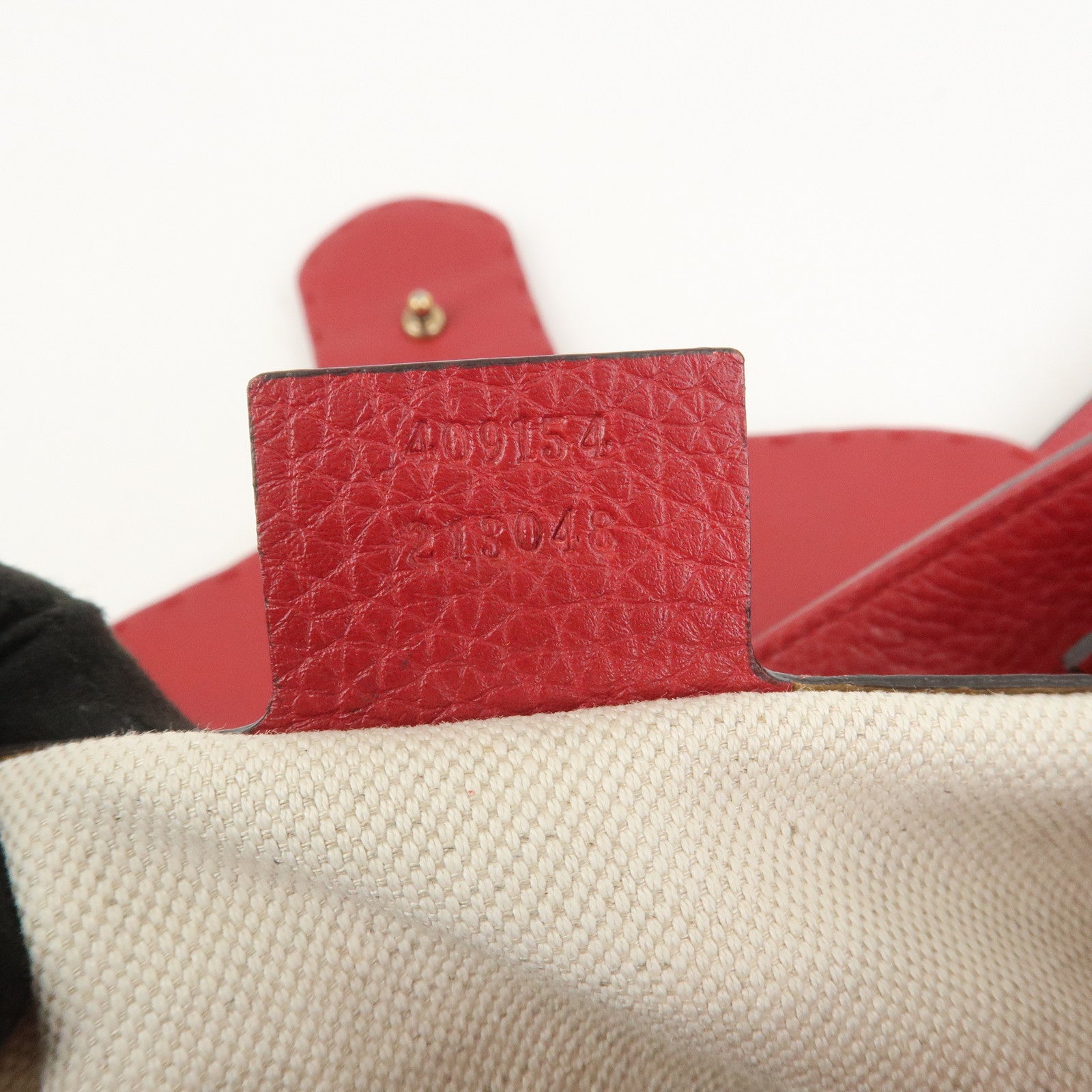 GUCCI GG Marmont Tiger Head Leather Shoulder Bag Red 409154