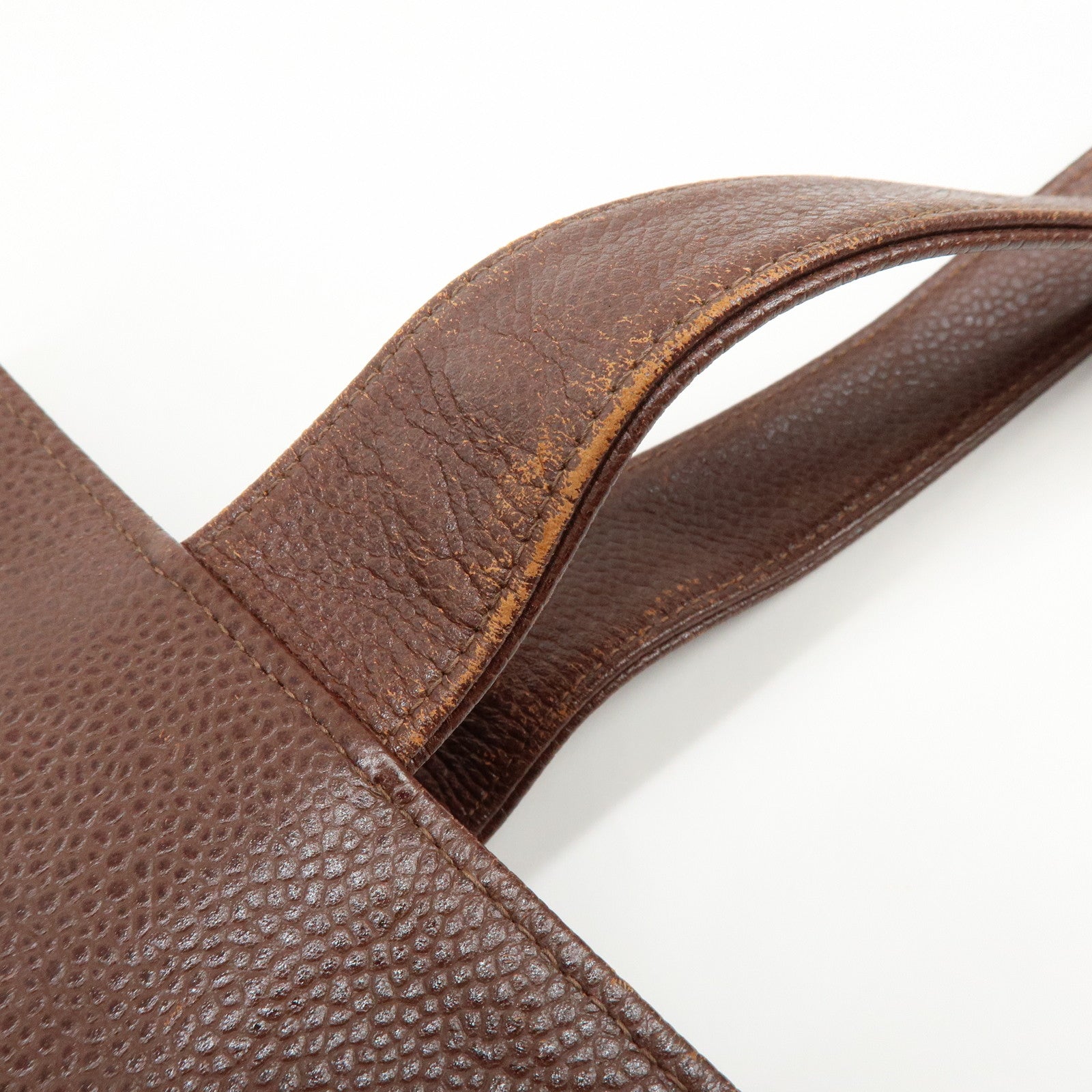 CHANEL COCO Mark Caviarskin Tote Bag Shoulder Bag Brown