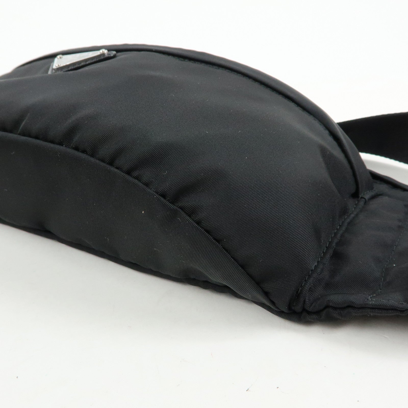 PRADA Triangle Logo Nylon Saffino Leather Waist Bag Body Bag 2VL132