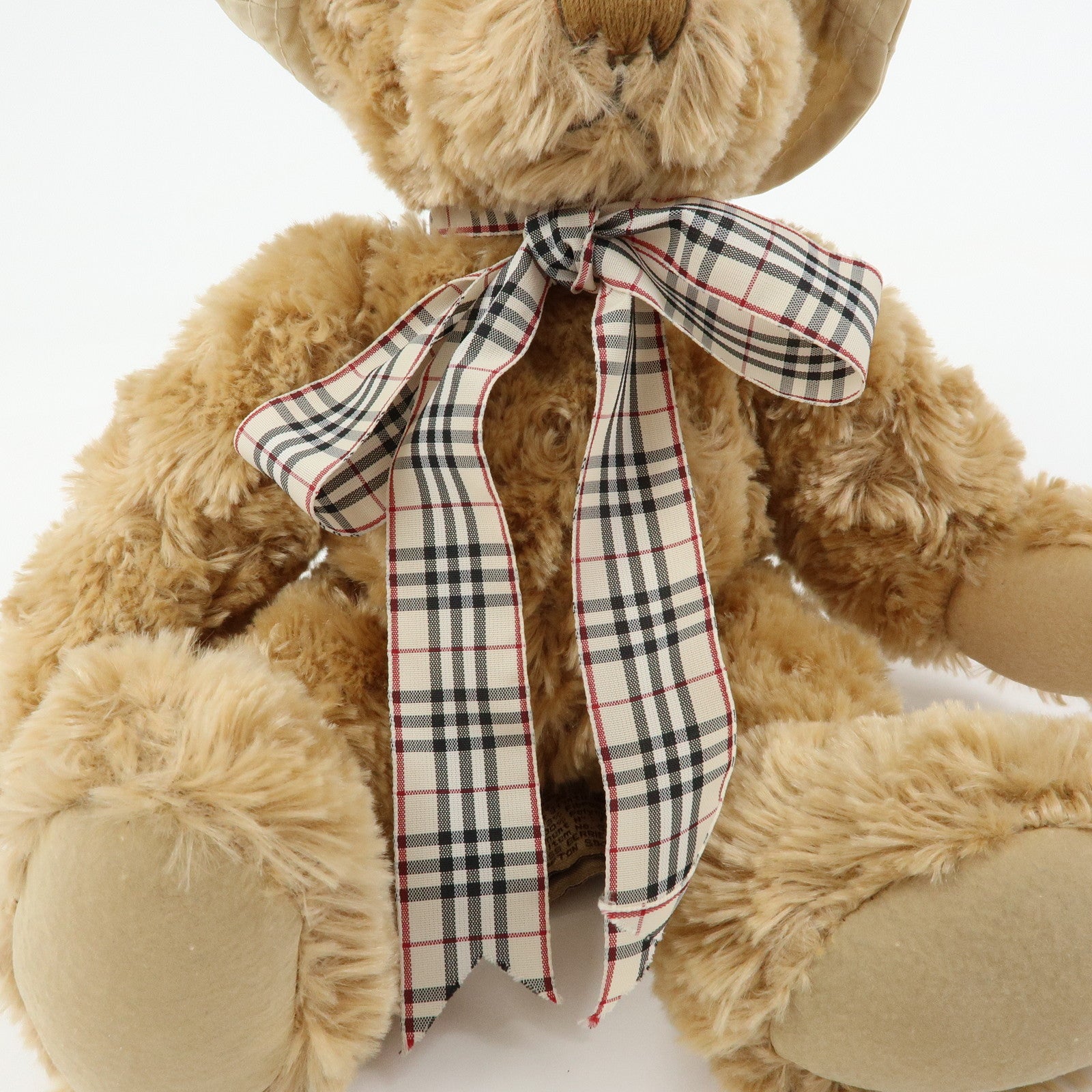 BURBERRY Nova Plaid Polyester Teddy Bear Brown