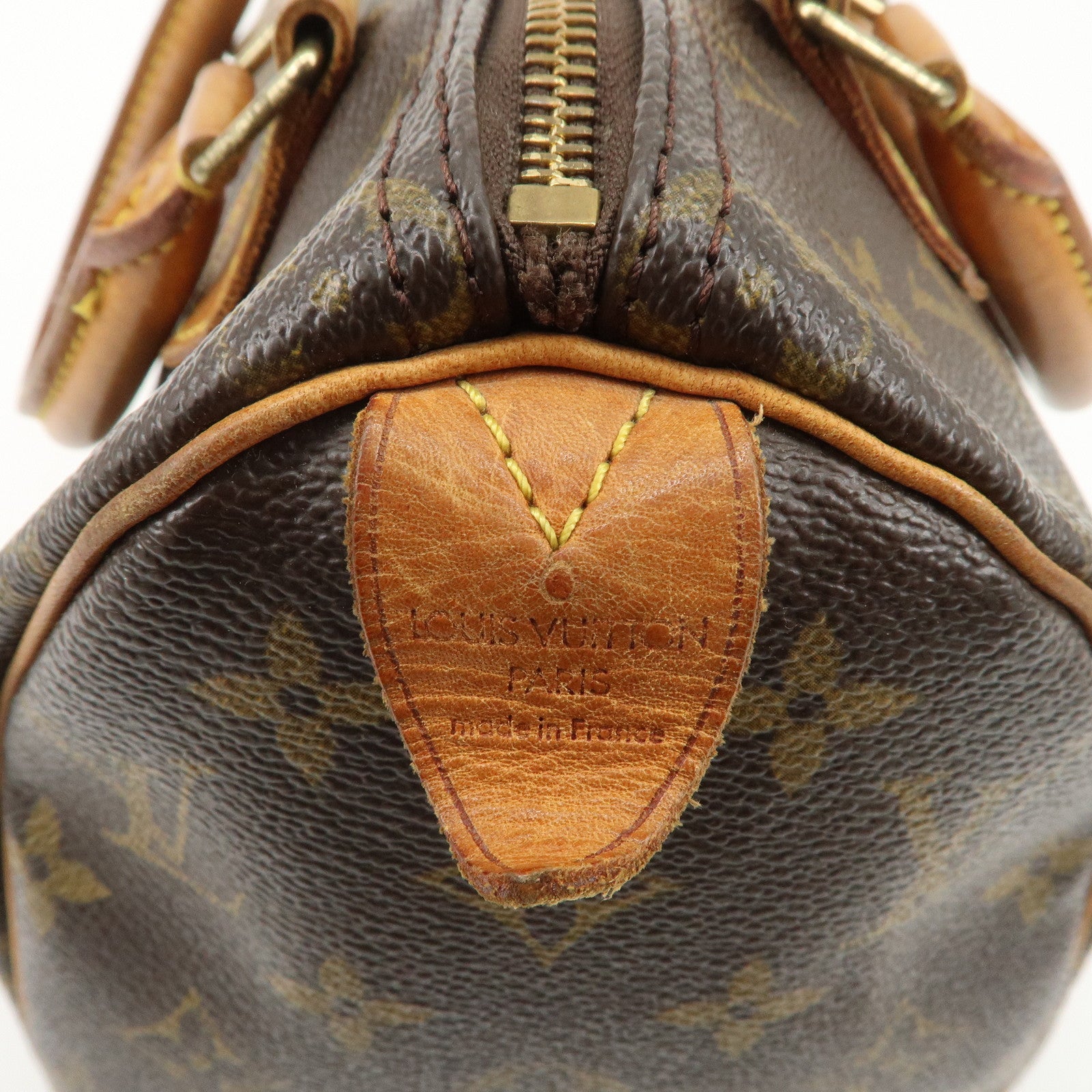 Louis Vuitton Monogram Speedy 25 Hand Bag Boston Bag Brown M41528 Used