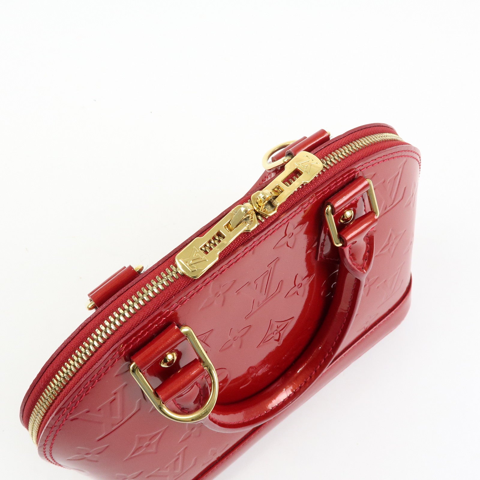 Louis Vuitton Monogram Vernis Alma BB 2Way Bag Red M91606