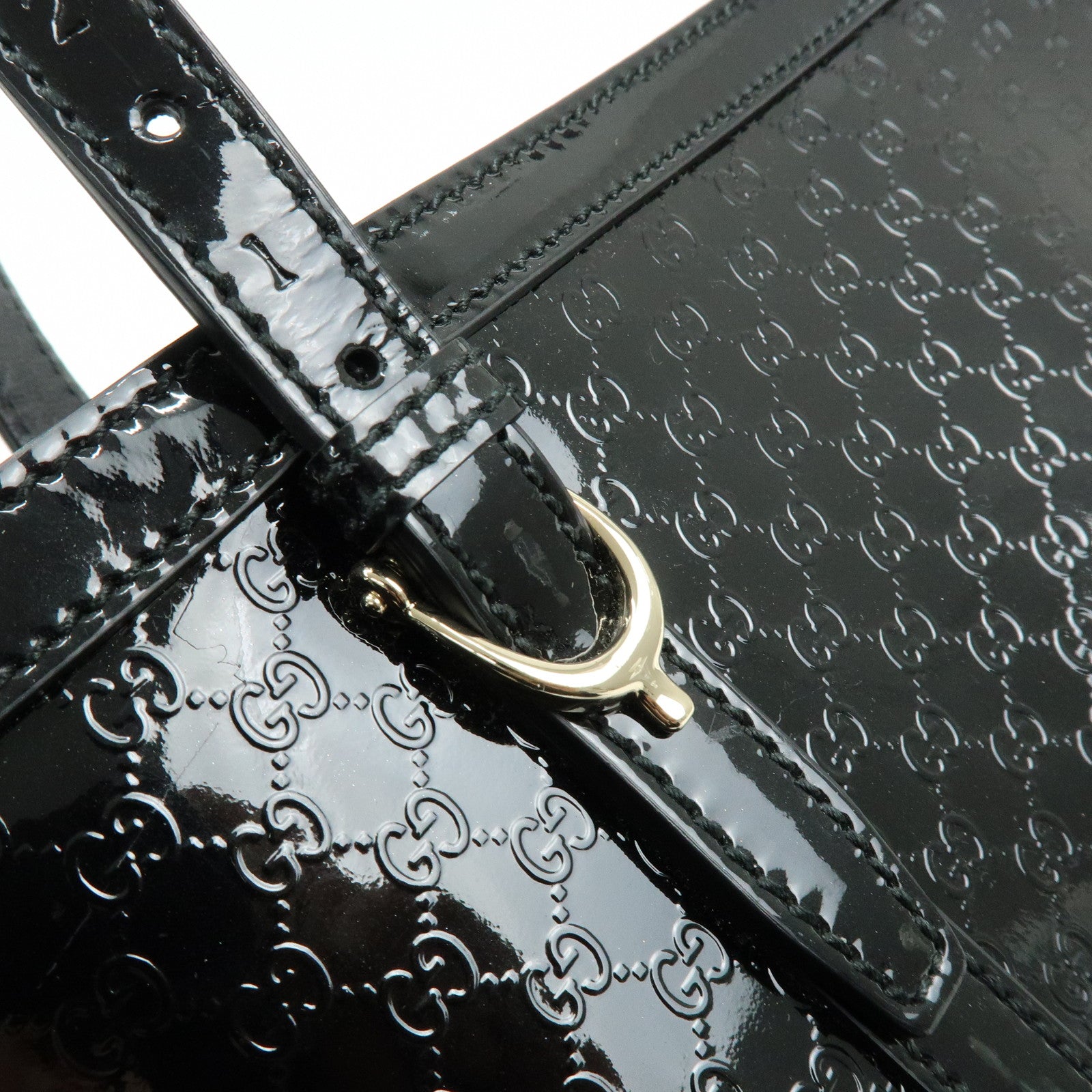 GUCCI Microguccissima Gucci Nice Patent Leather Tote Bag 336776