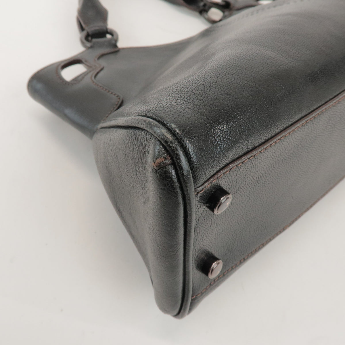 Cartier Marcello de Cartier Leather Hand Bag Tote Bag Black