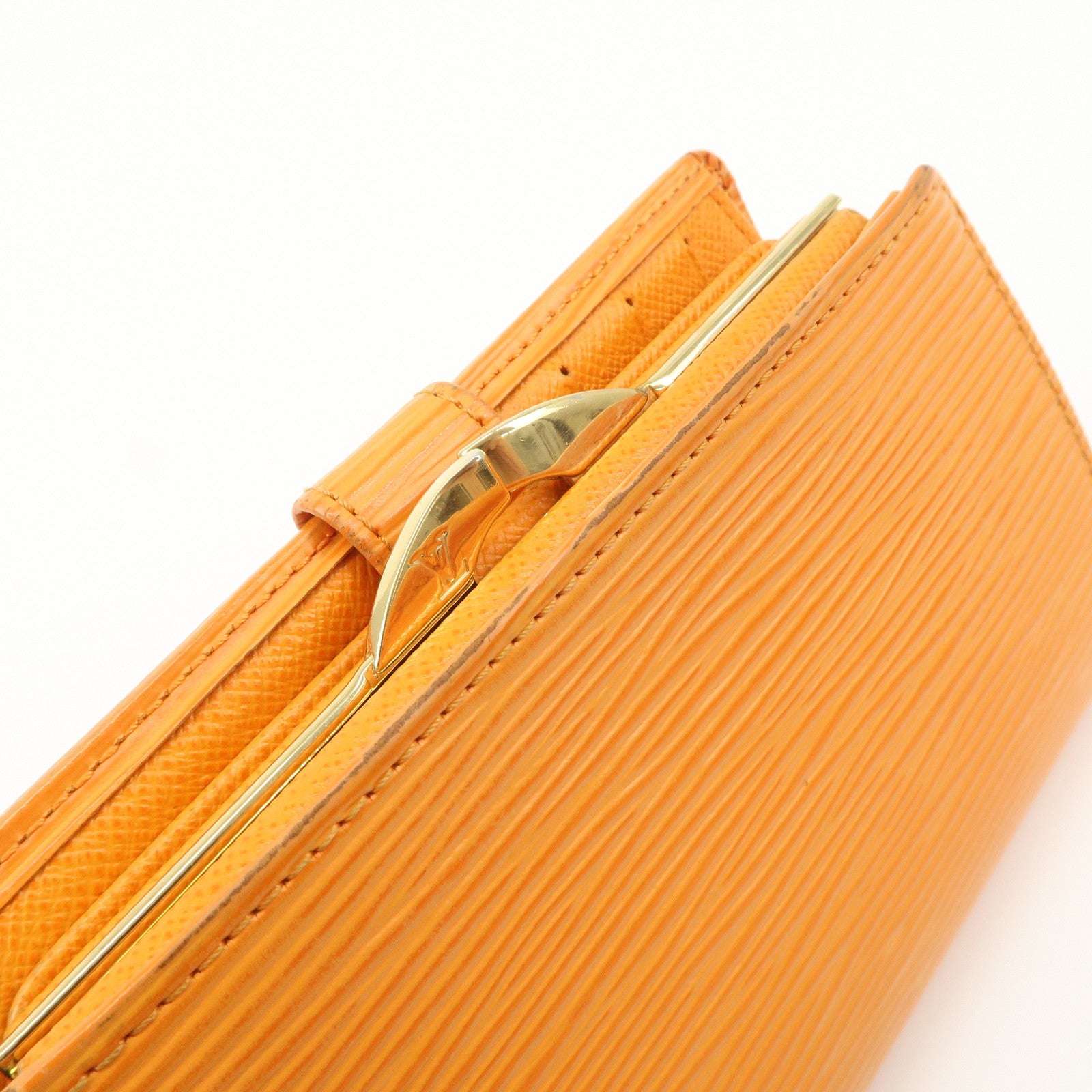 Louis Vuitton Epi Porte Monnaie Viennois Bi-Fold Wallet Mandarin Orange Used
