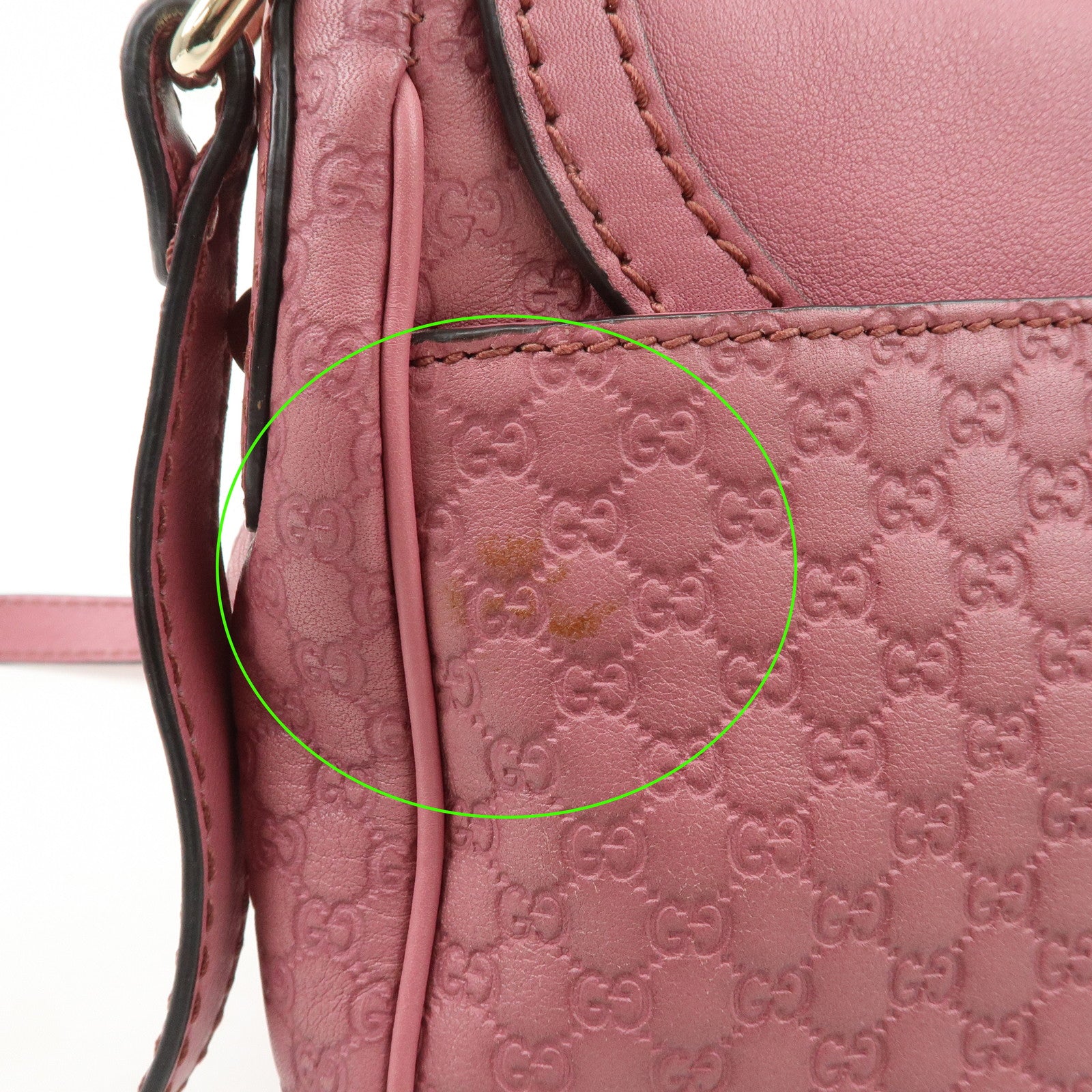 GUCCI Sukey Micro Guccissima Leather Shoulder Bag Pink 193604