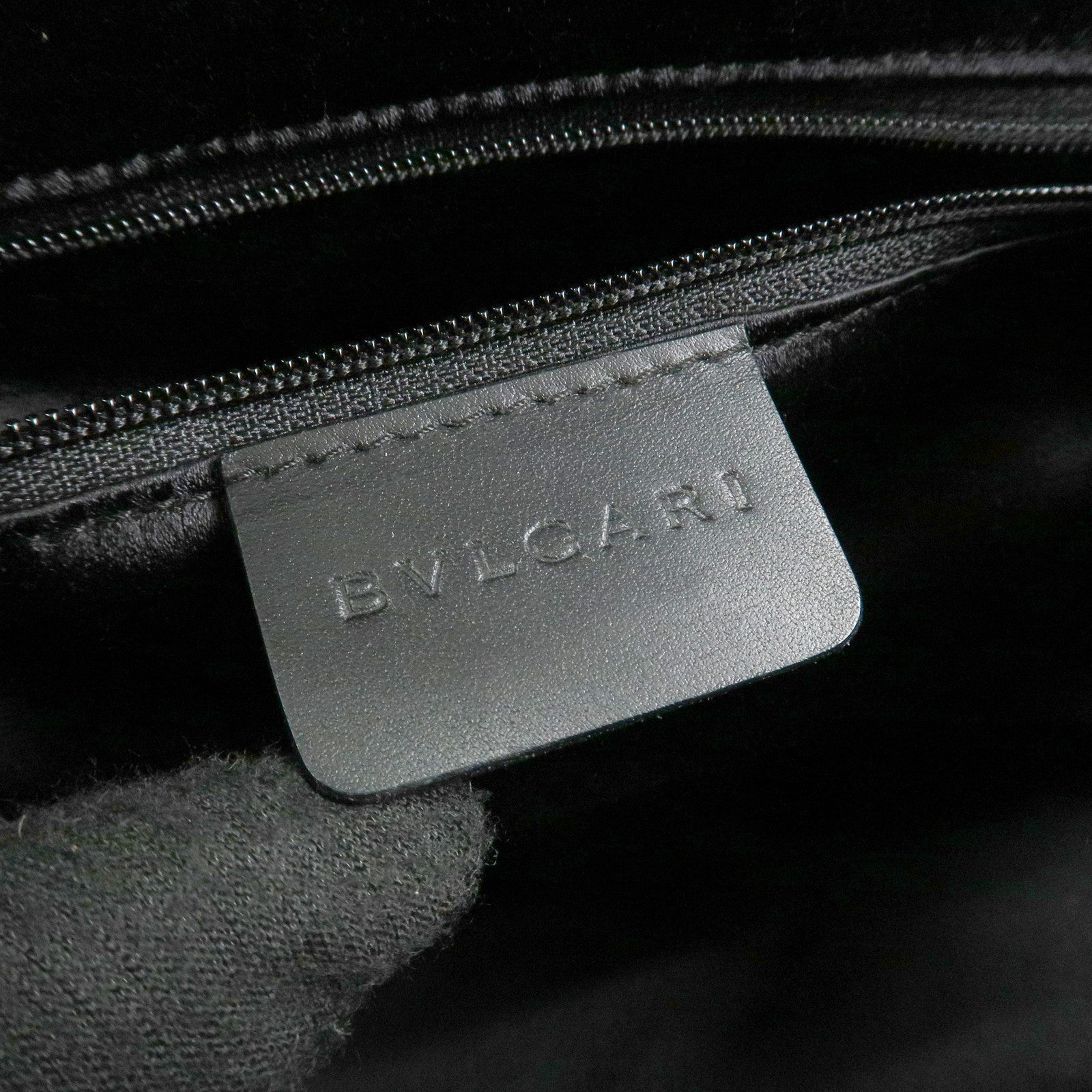BVLGARI B-zero1 Drum Canvas Shoulder Bag Black Navy Used Used