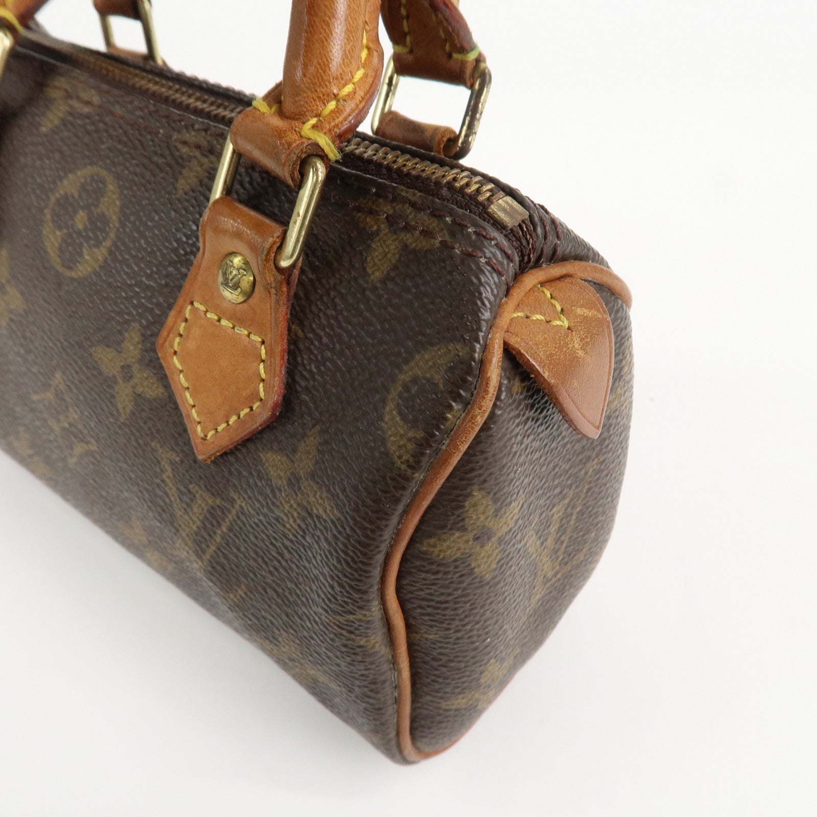 Louis Vuitton Monogram Mini Speedy & Strap Brown M41534 J75010
