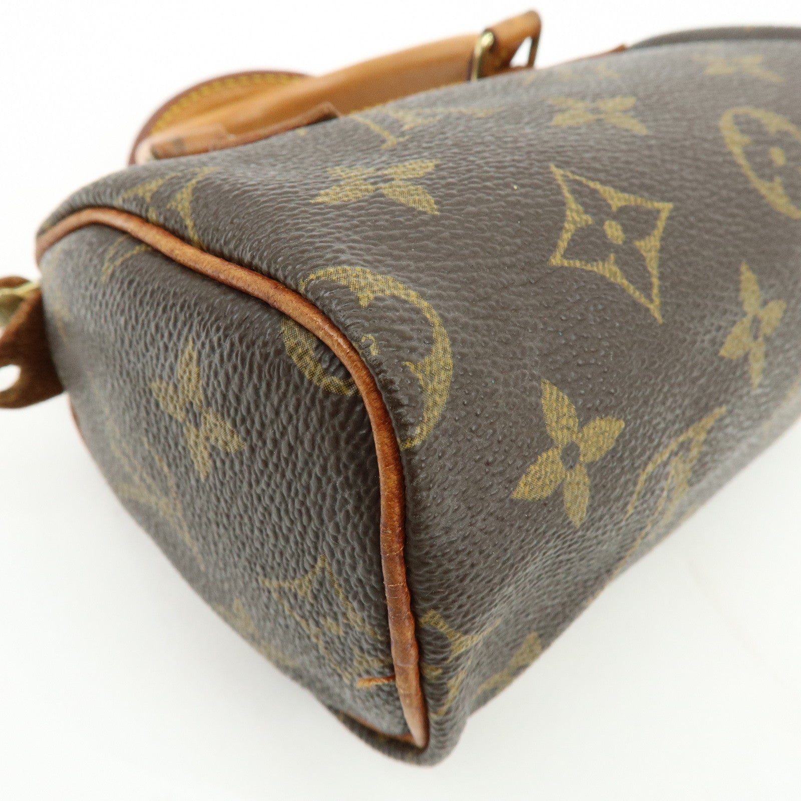 Louis Vuitton Monogram Mini Speedy Hand Bag & Strap Brown M41534