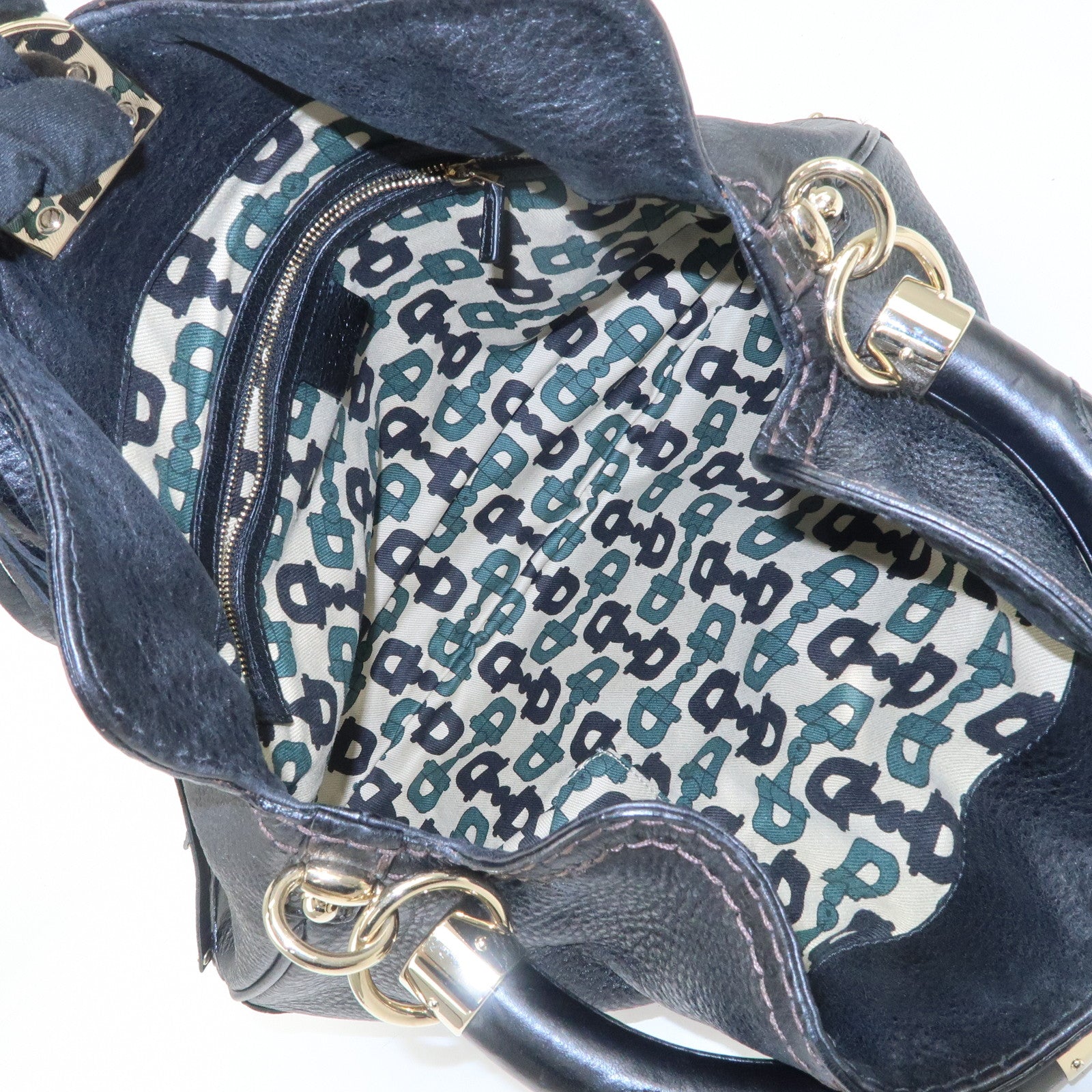 GUCCI Guccissima Leather 2Way Shoulder Bag Black 185566