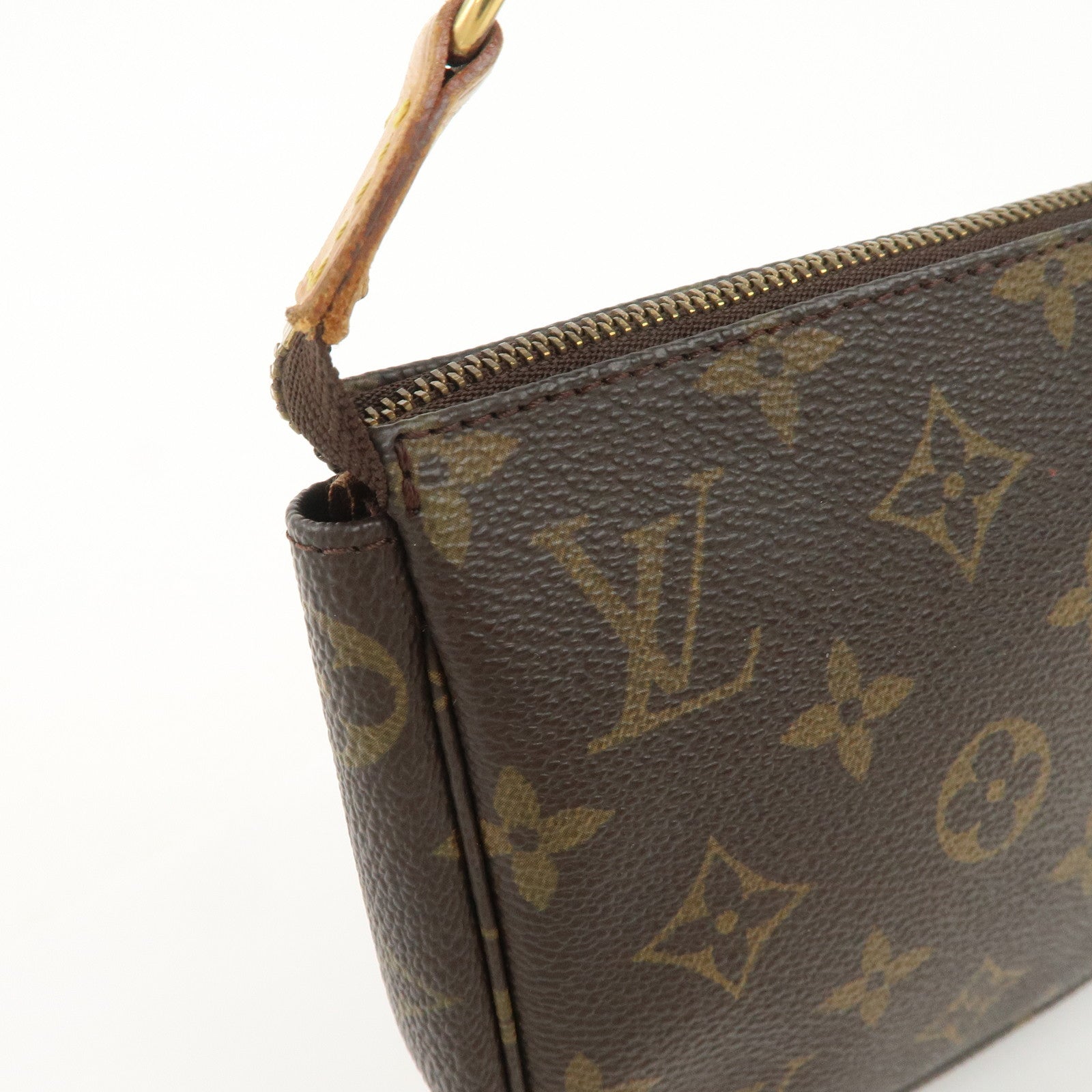 Louis Vuitton Monogram Pochette Accessoires Hand Bag Brown M51980 Used