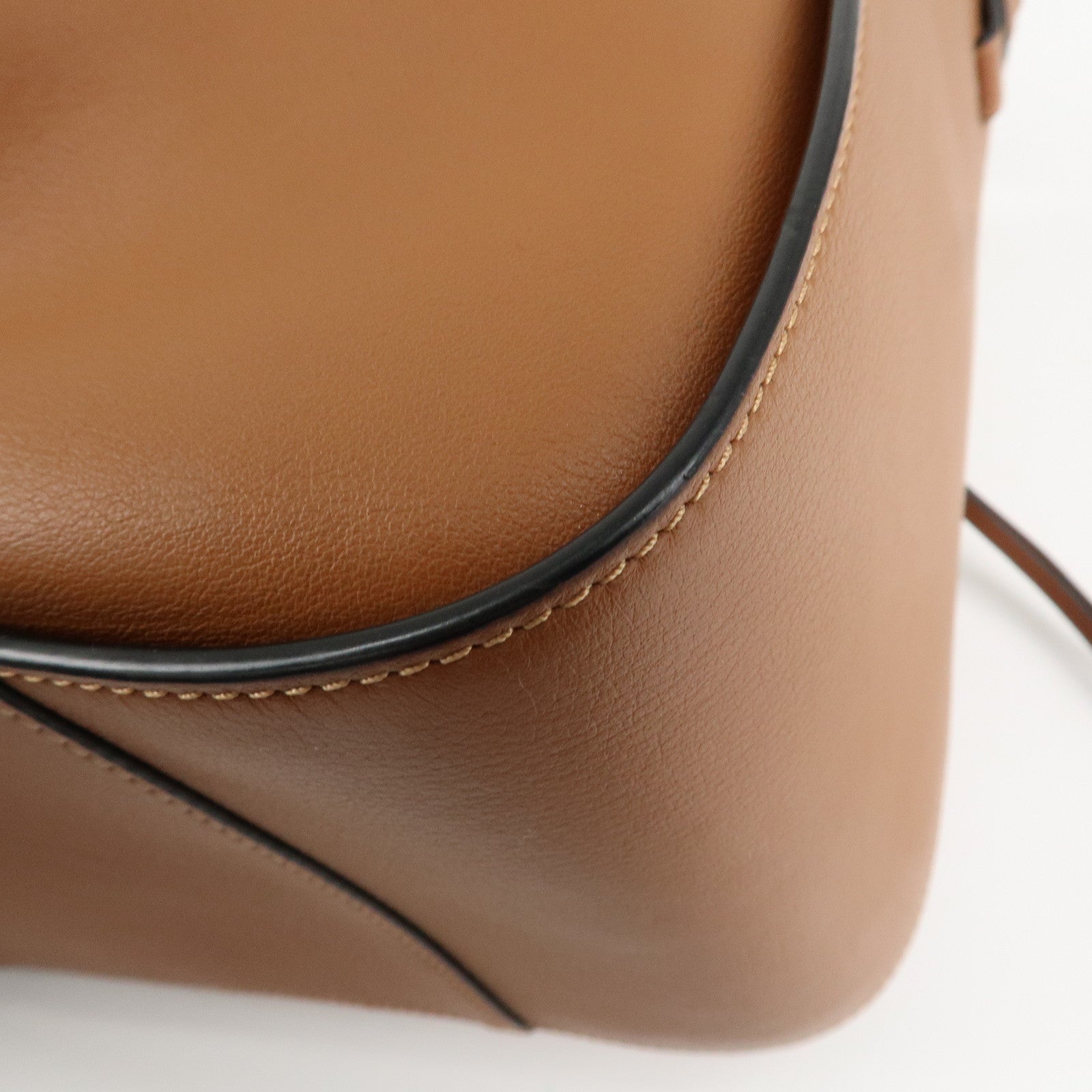 LOEWE Leather Hammock Bag Small Shoulder Bag Hand Bag Brown Used