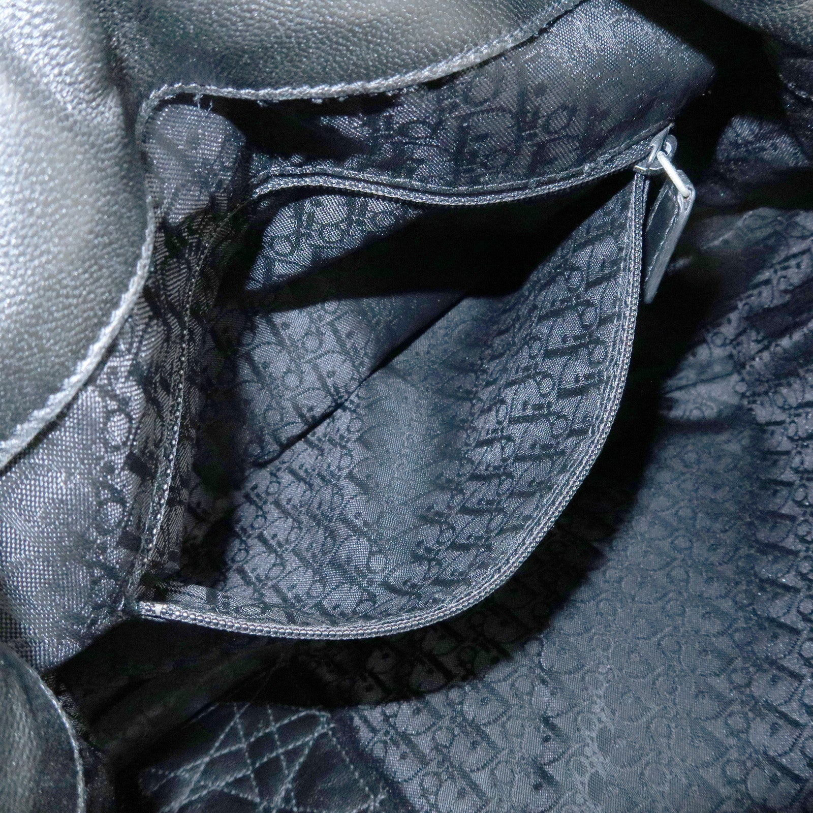 Christian Dior Cannage Lambskin Shoulder Bag Hand Bag Black