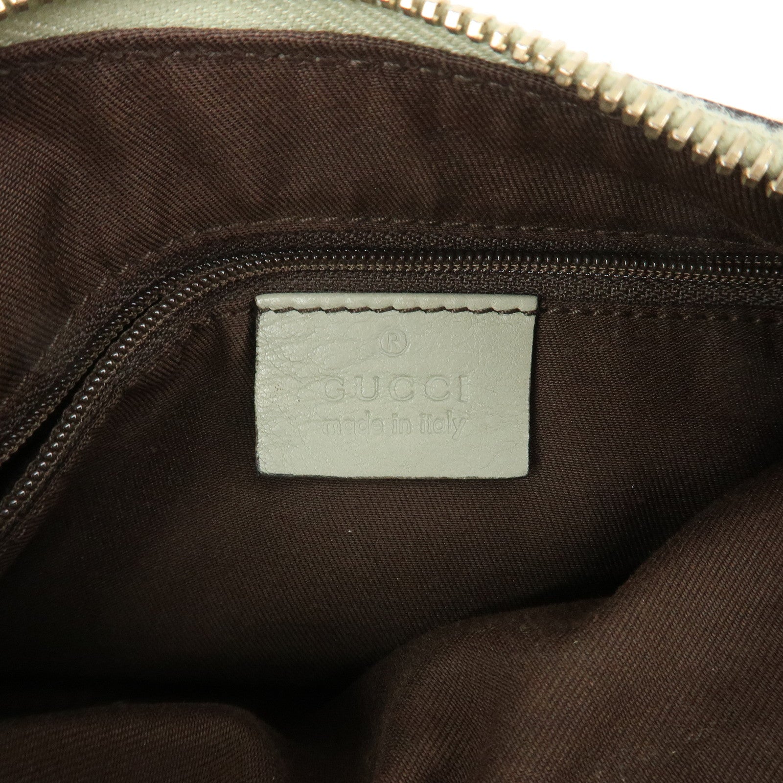 GUCCI Abbey GG Canvas Leather Shoulder Hand Bag Beige Green 190525