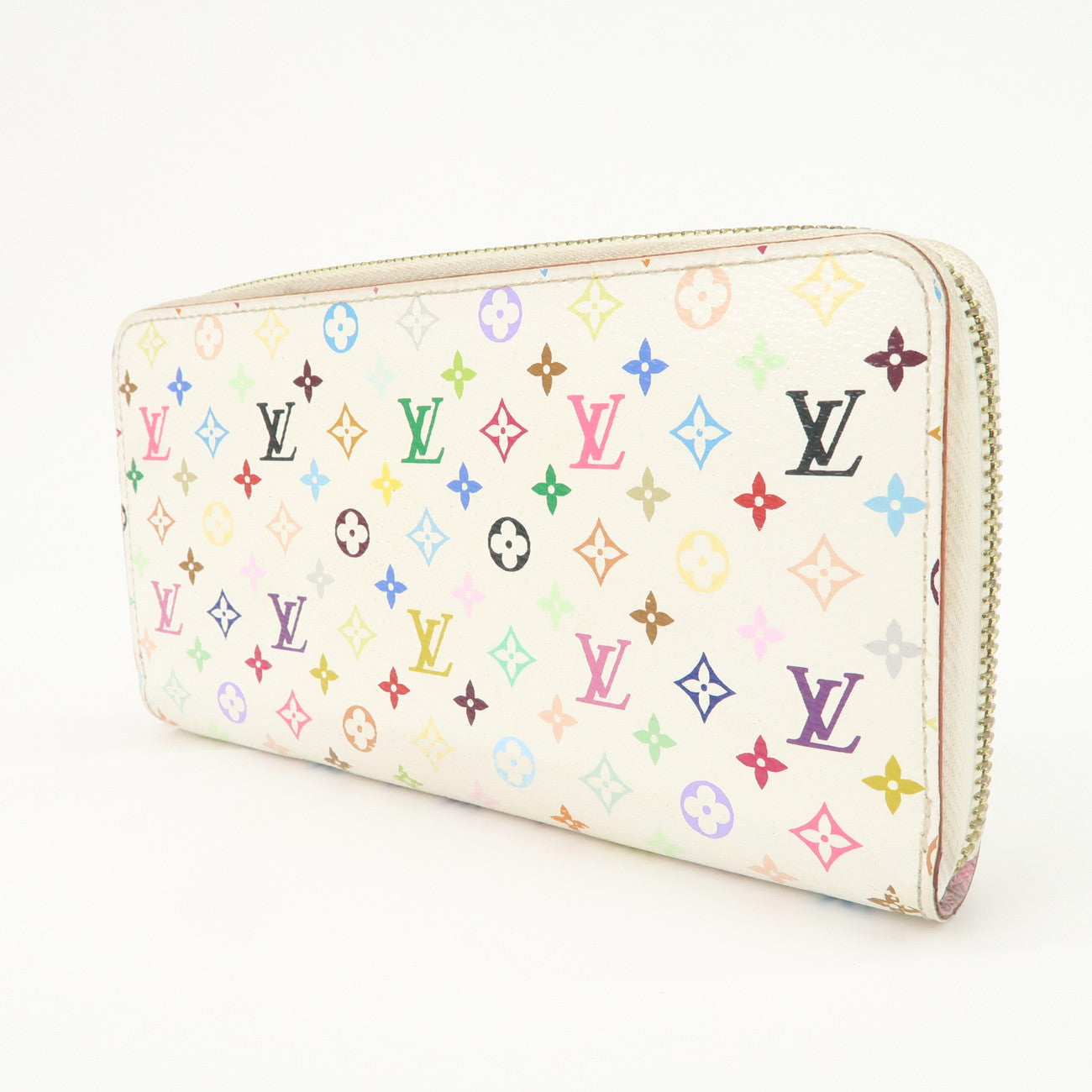 Louis Vuitton Monogram Multicolor Zippy Long Wallet Blanc M60241