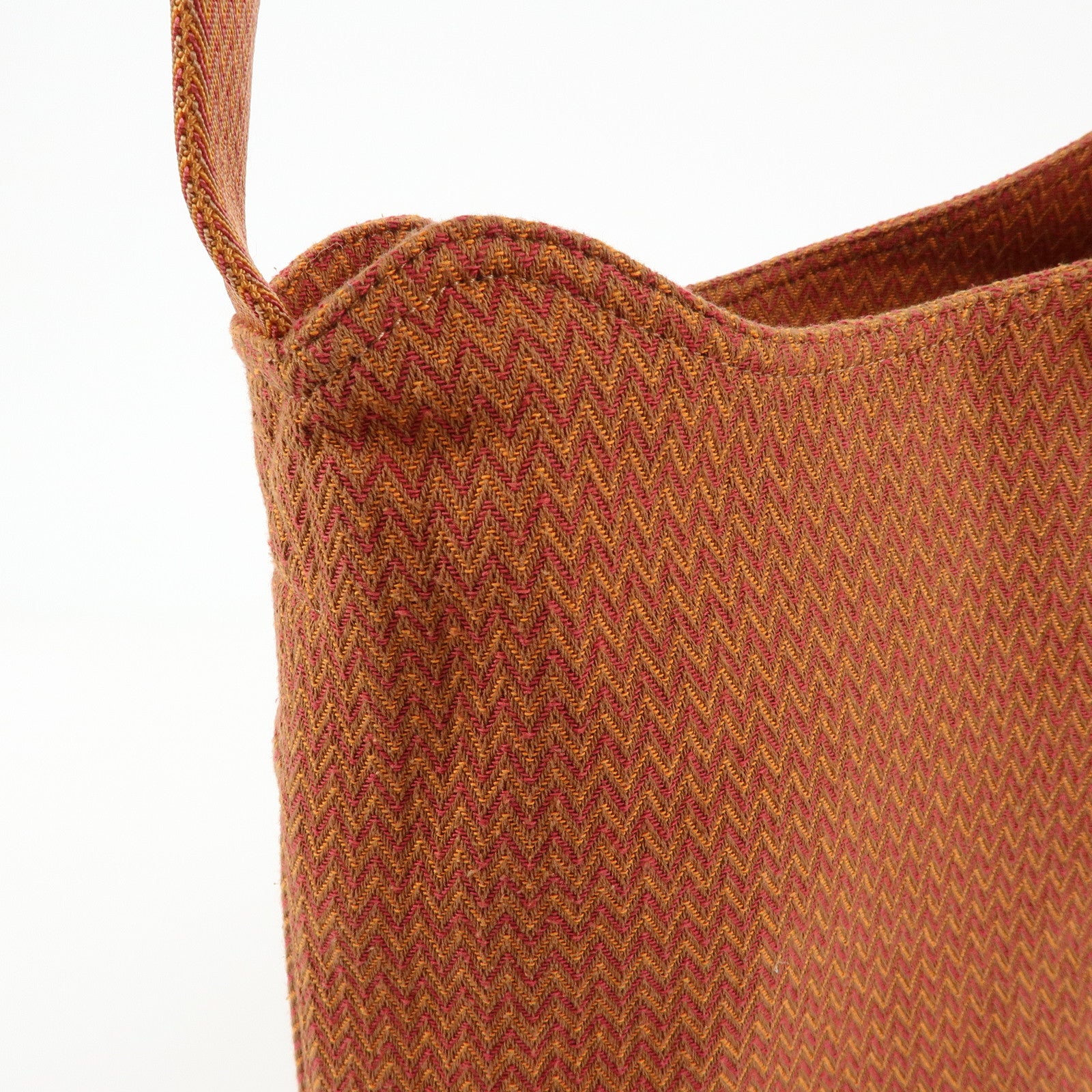 HERMES Sac de Pansage Canvas Shoulder Bag Crossbody Bag Orange
