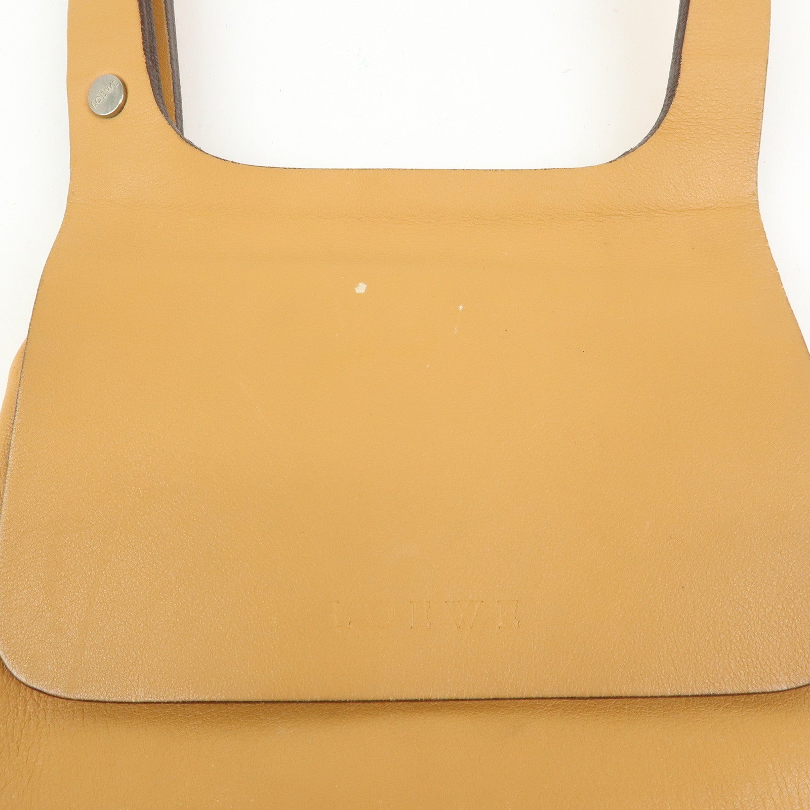 LOEWE Leather Shoulder Bag Crossbody Bag Camel Brown