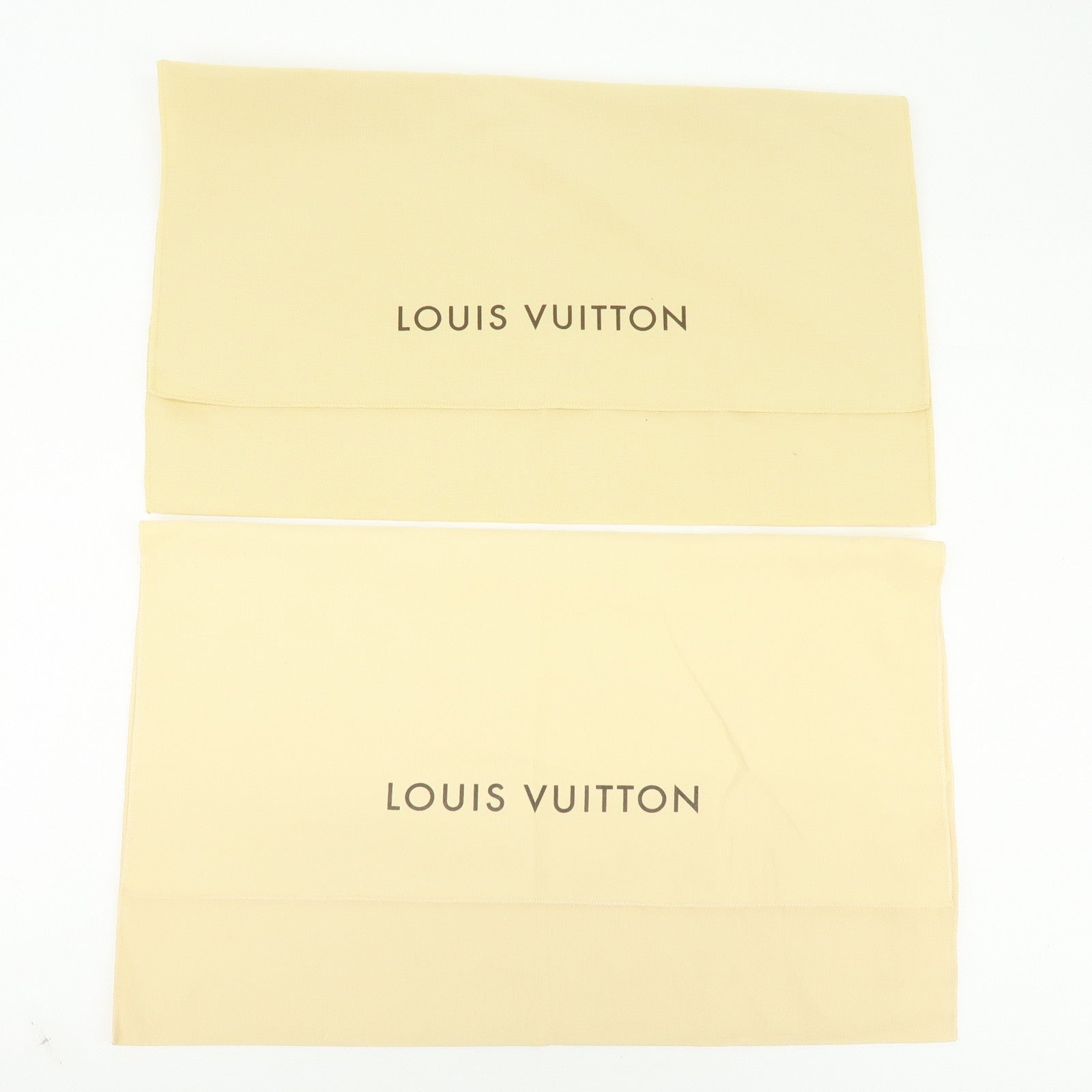 Louis Vuitton Set of 12 Dust Bag Storage Bag Flap Style Beige