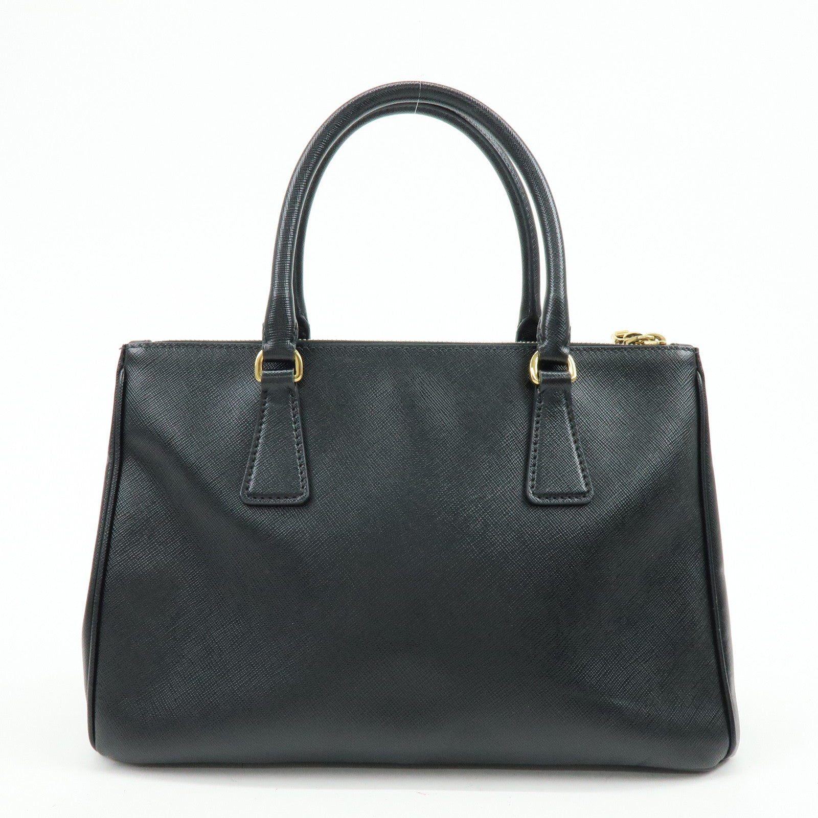 PRADA Saffiano Leather 2Way Bag Hand Bag Shoulder Bag Black 1BA801