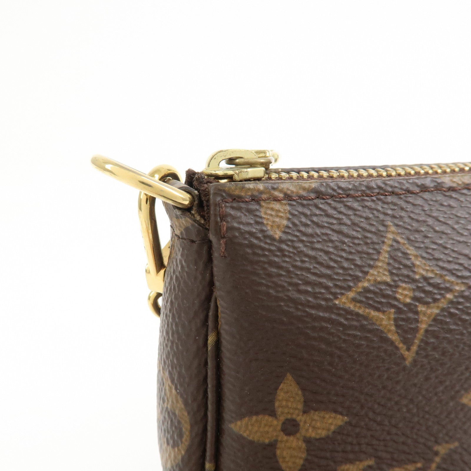 Louis Vuitton Monogram Mini Pochette Accessoires Hand Bag M58009