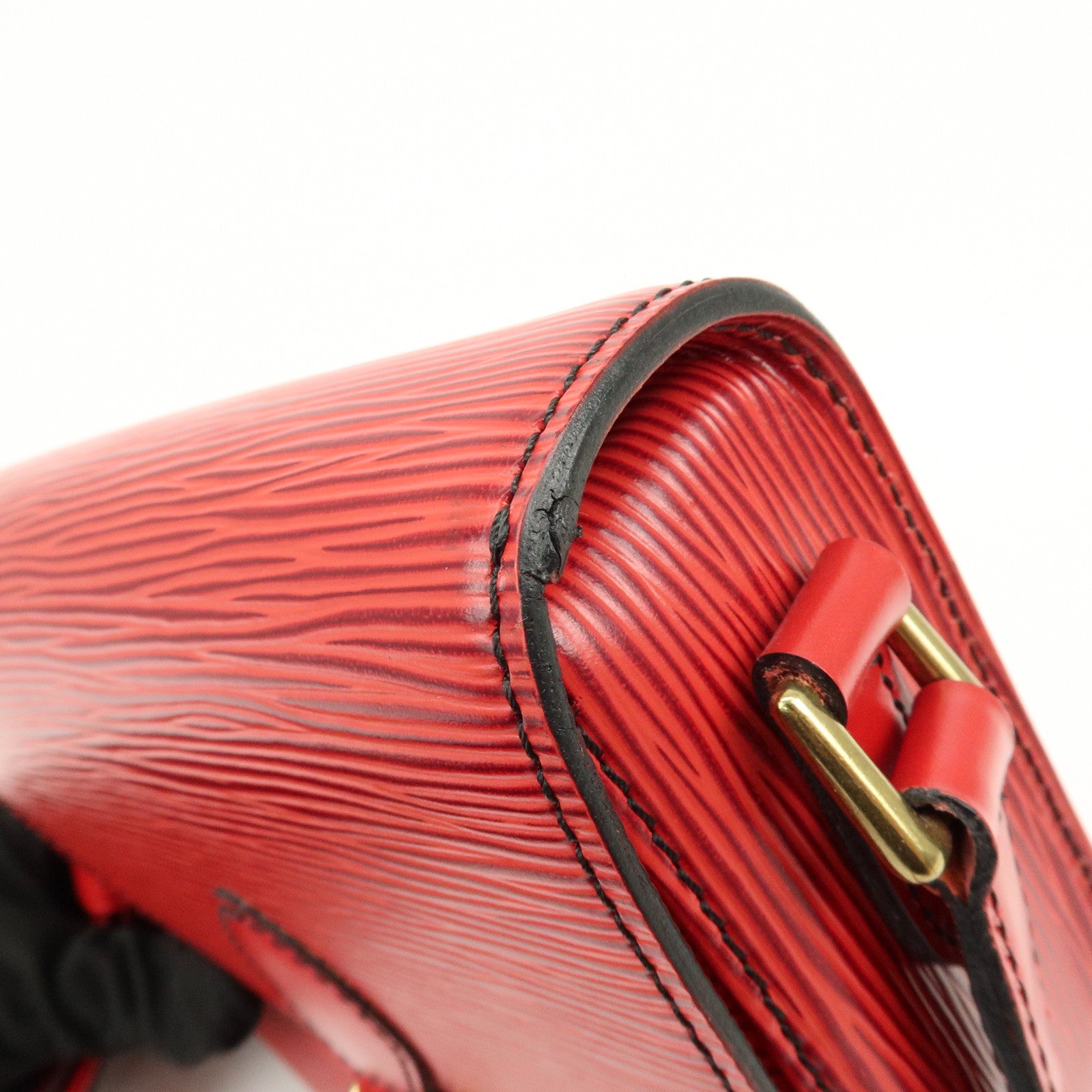 Louis Vuitton Epi Leather Mini Saint Cloud Shoulder Bag Red M52217