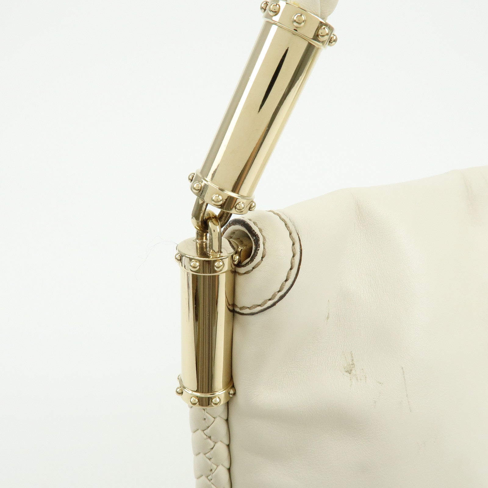 GUCCI Interlocking G Leather Shoulder Bag Ivory 167732