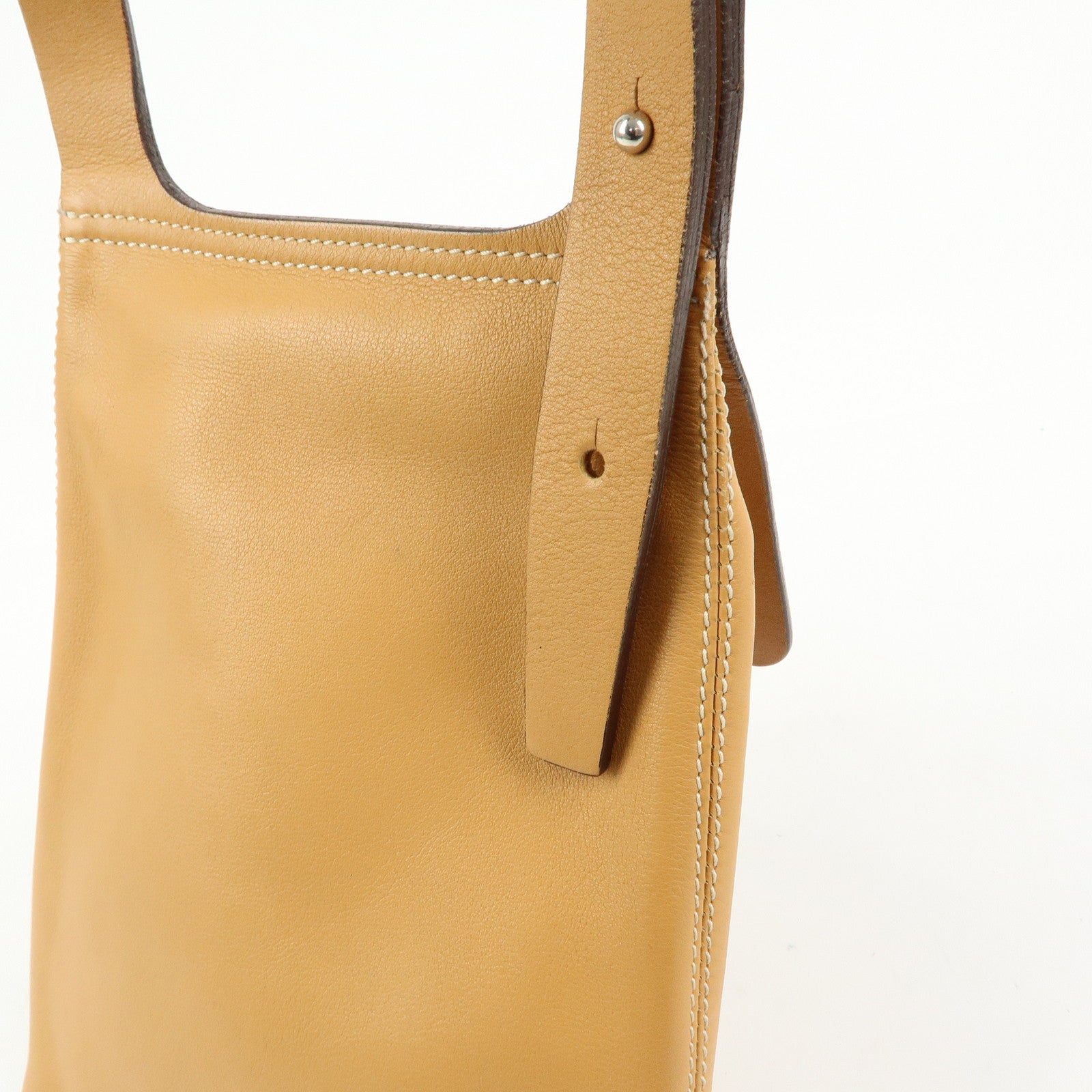 LOEWE Leather Shoulder Bag Crossbody Bag Camel Brown