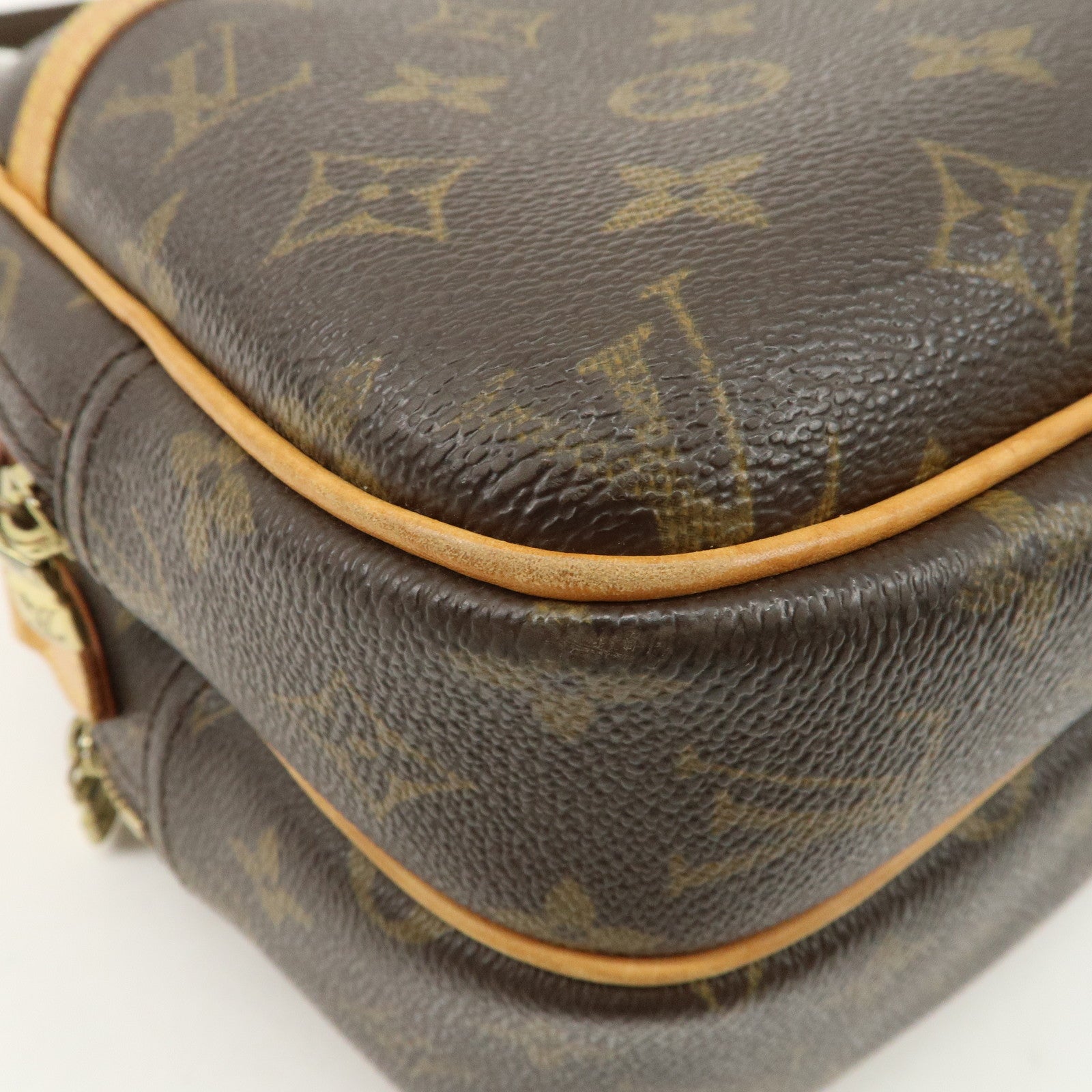 Louis Vuitton Monogram Reporter PM Shoulder Bag Brown M45254 Used