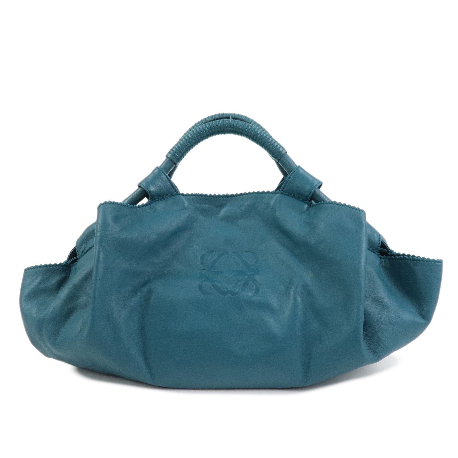 LOEWE Nappa Aire Nappa Leather Hand Bag Tote Bag Blue