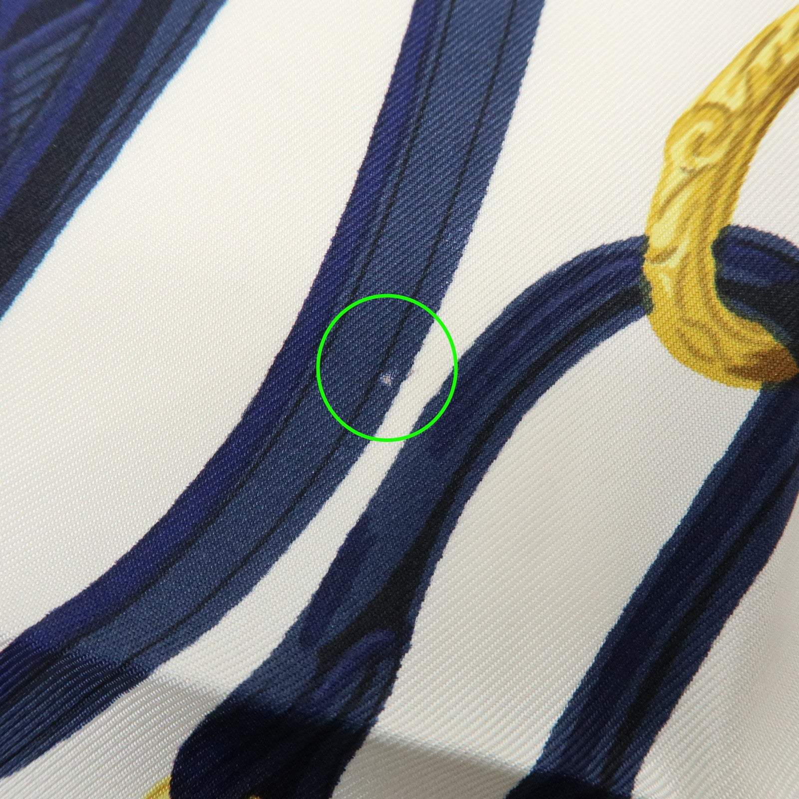HERMES Carre 90 Silk 100% Scarf BRIDES DE GALA Navy Gold