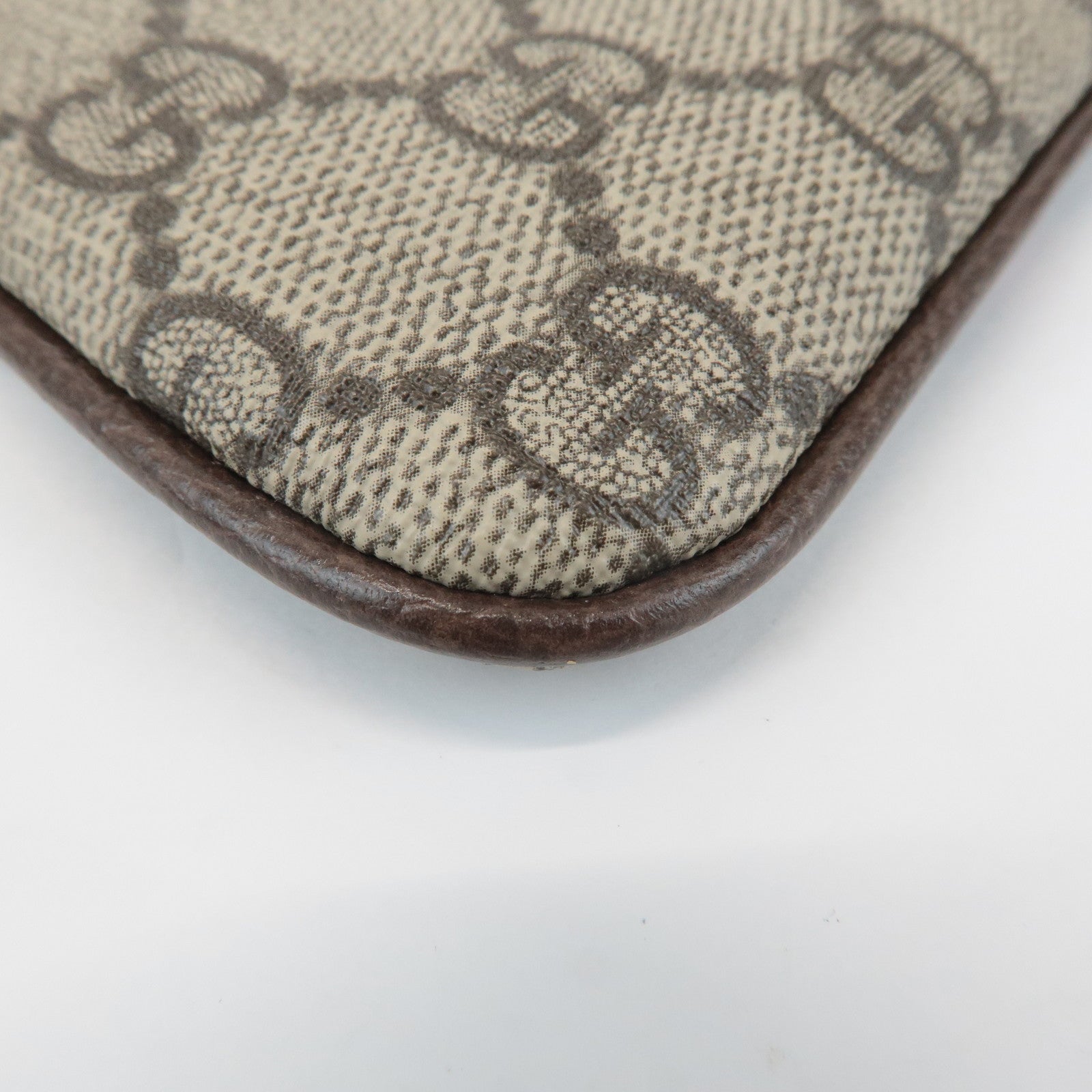 GUCCI Ophidia Sherry GG Supreme Leather Coin Case Key Pouch 671722 Used