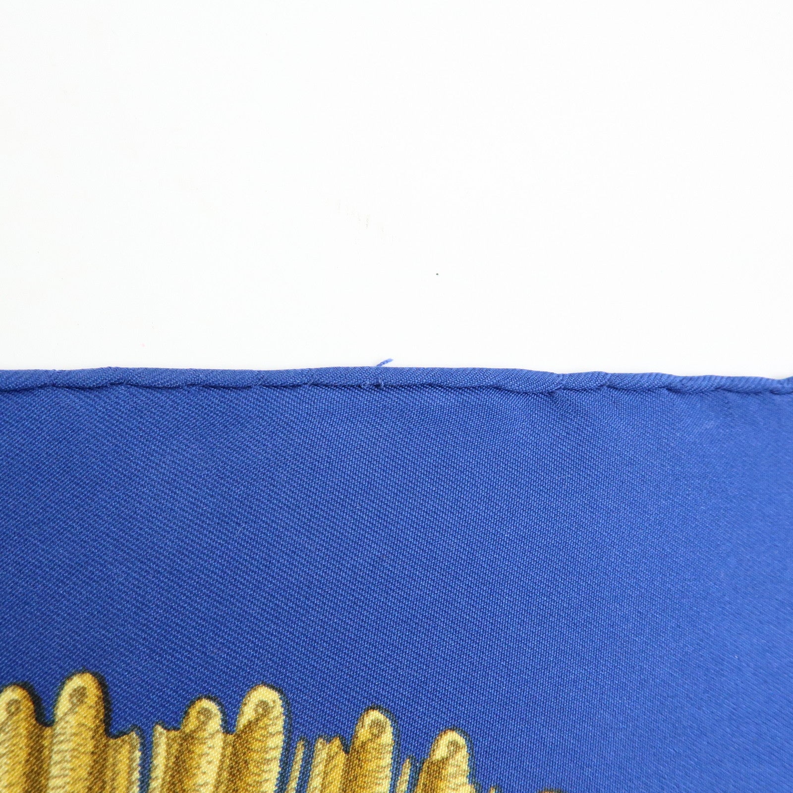HERMES Carre 90 Silk 100% Scarf Poste et Cavalerie Blue Yellow Red