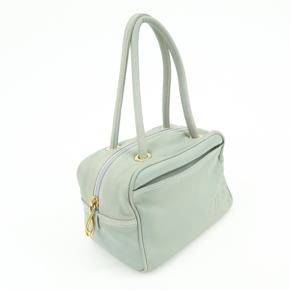 LOEWE Anagram Nappa Leather Mini Hand Bag Blue