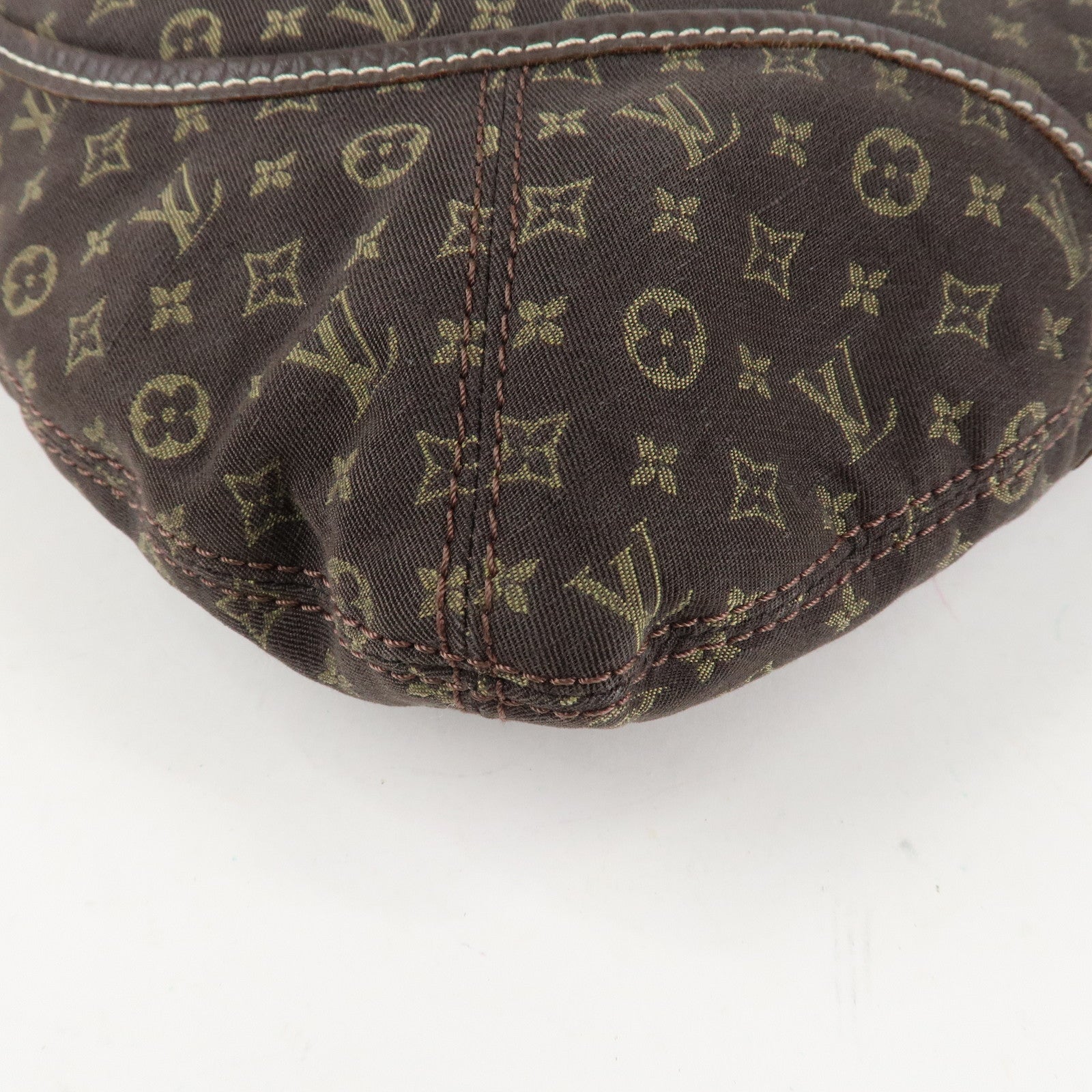 Louis Vuitton Monogram Mini Lin Manon MM Shoulder Bag Ebene M95619 Used